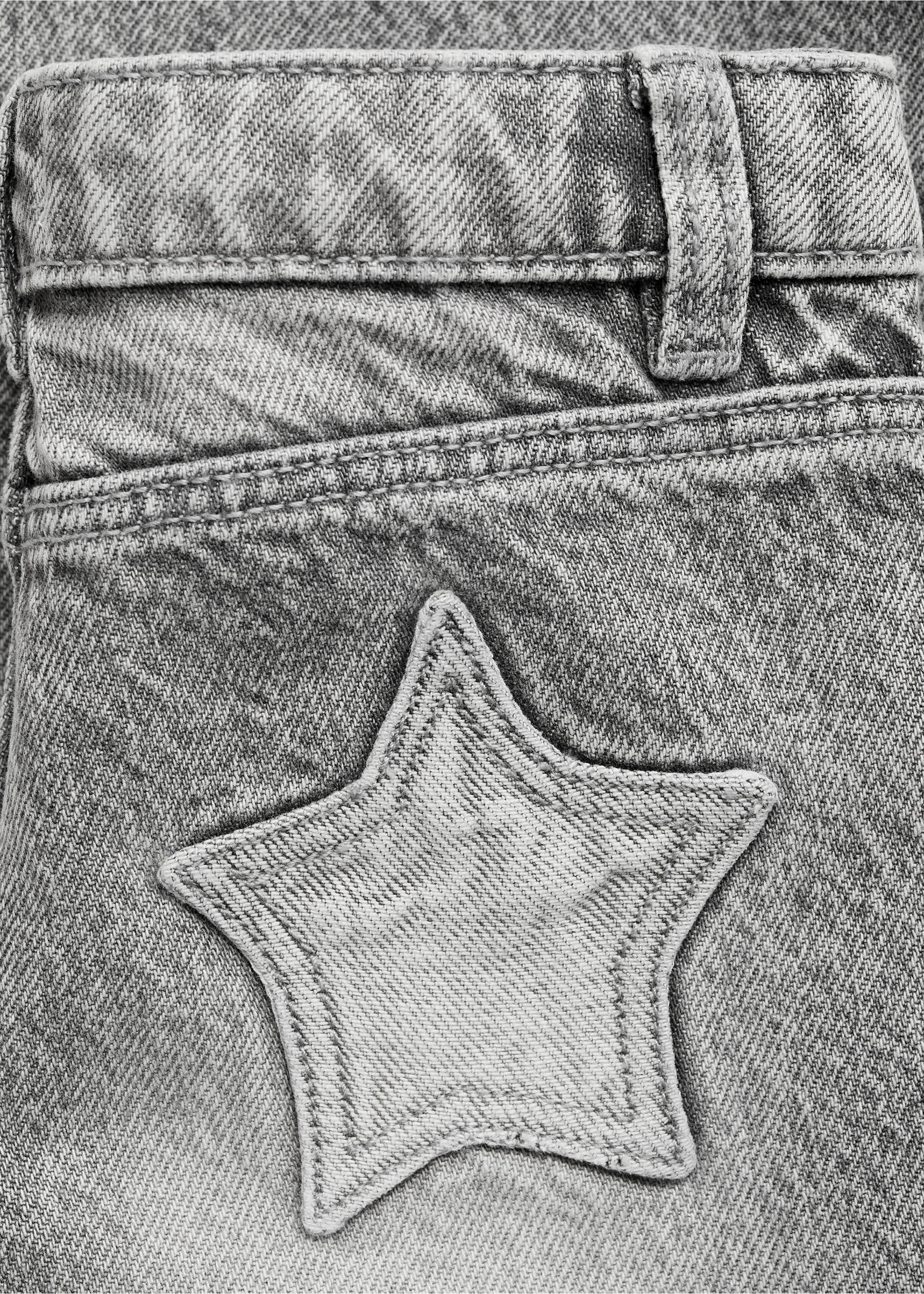Gerade Baumwolljeans - Detail des Artikels 0, Denim Grau. Ref: 17076331-00.