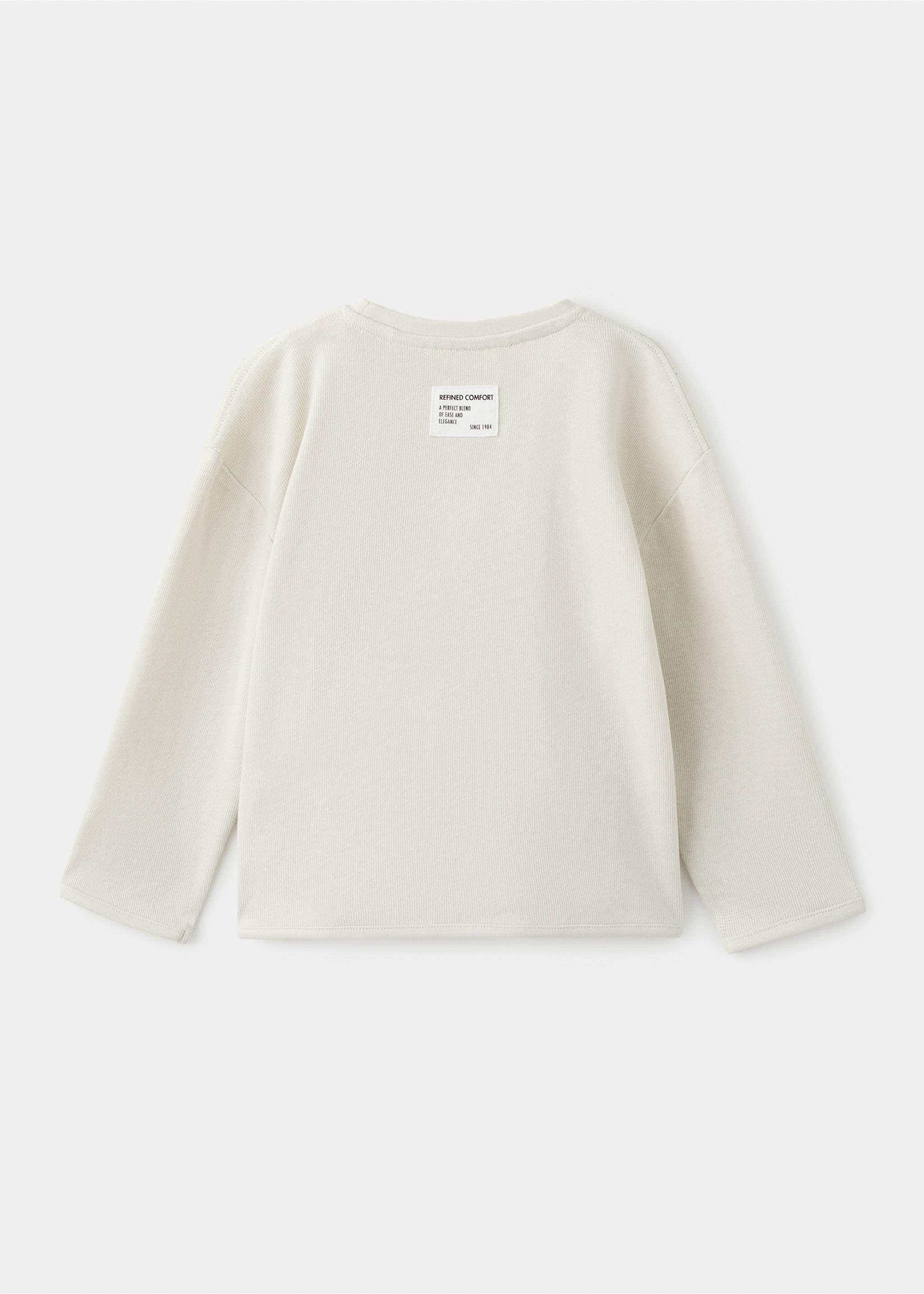 Cotton knitted t-shirt - Reverse of the article, Ice Grey. Ref: 17076336-00.