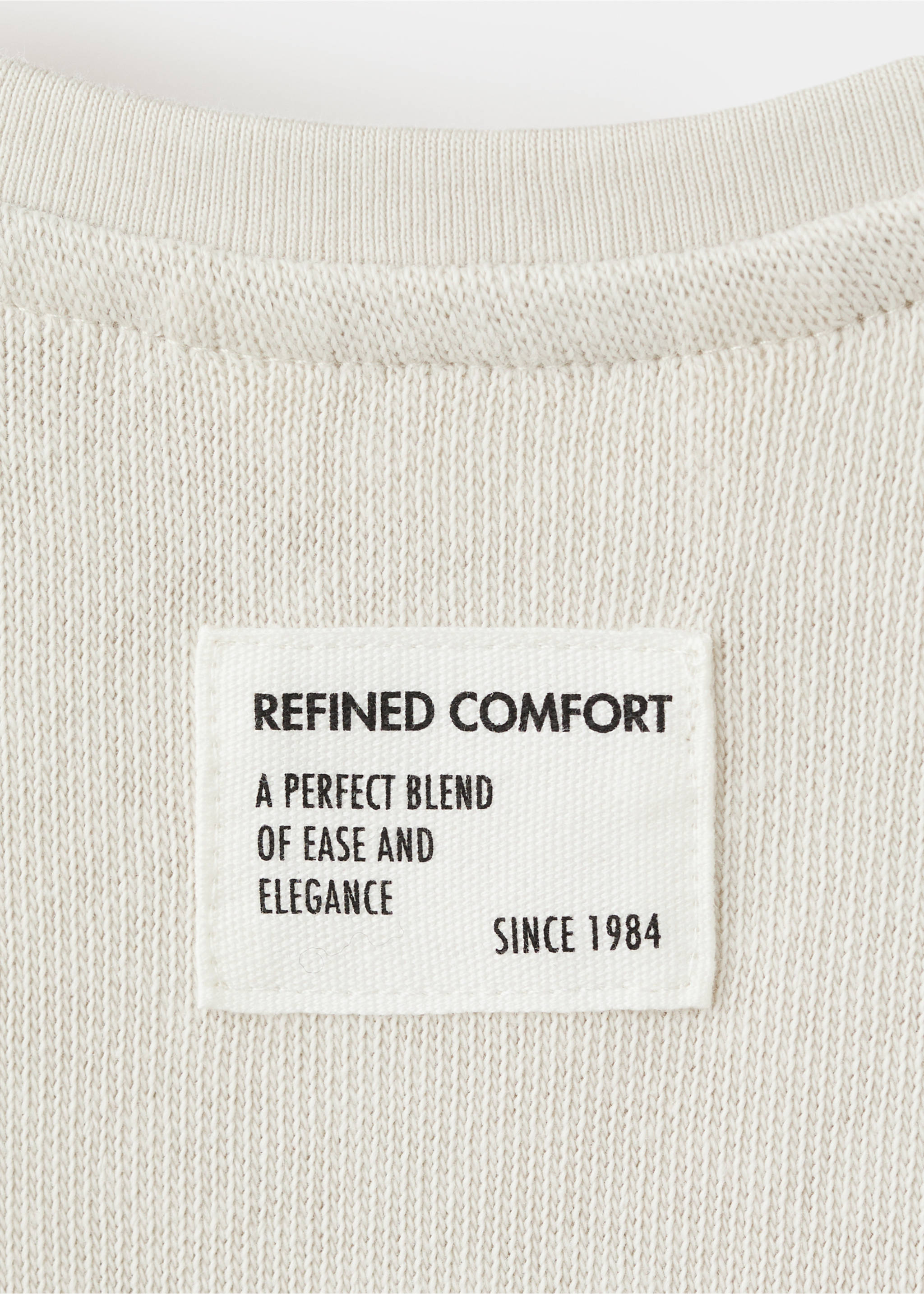 Cotton knitted t-shirt - Details of the article 0, Ice Grey. Ref: 17076336-00.