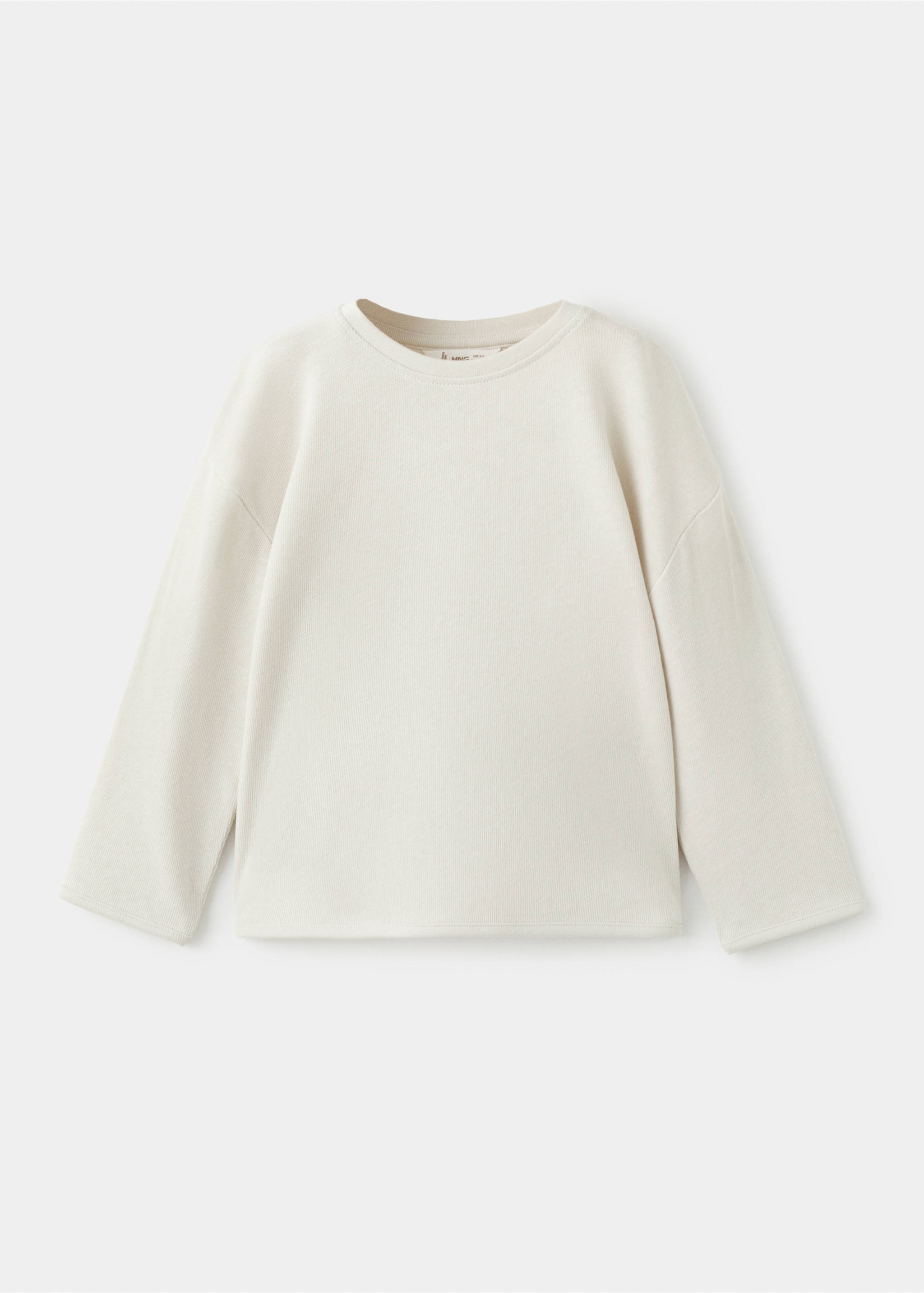 Cotton knitted t-shirt - Article without model, Ice Grey. Ref: 17076336-00.