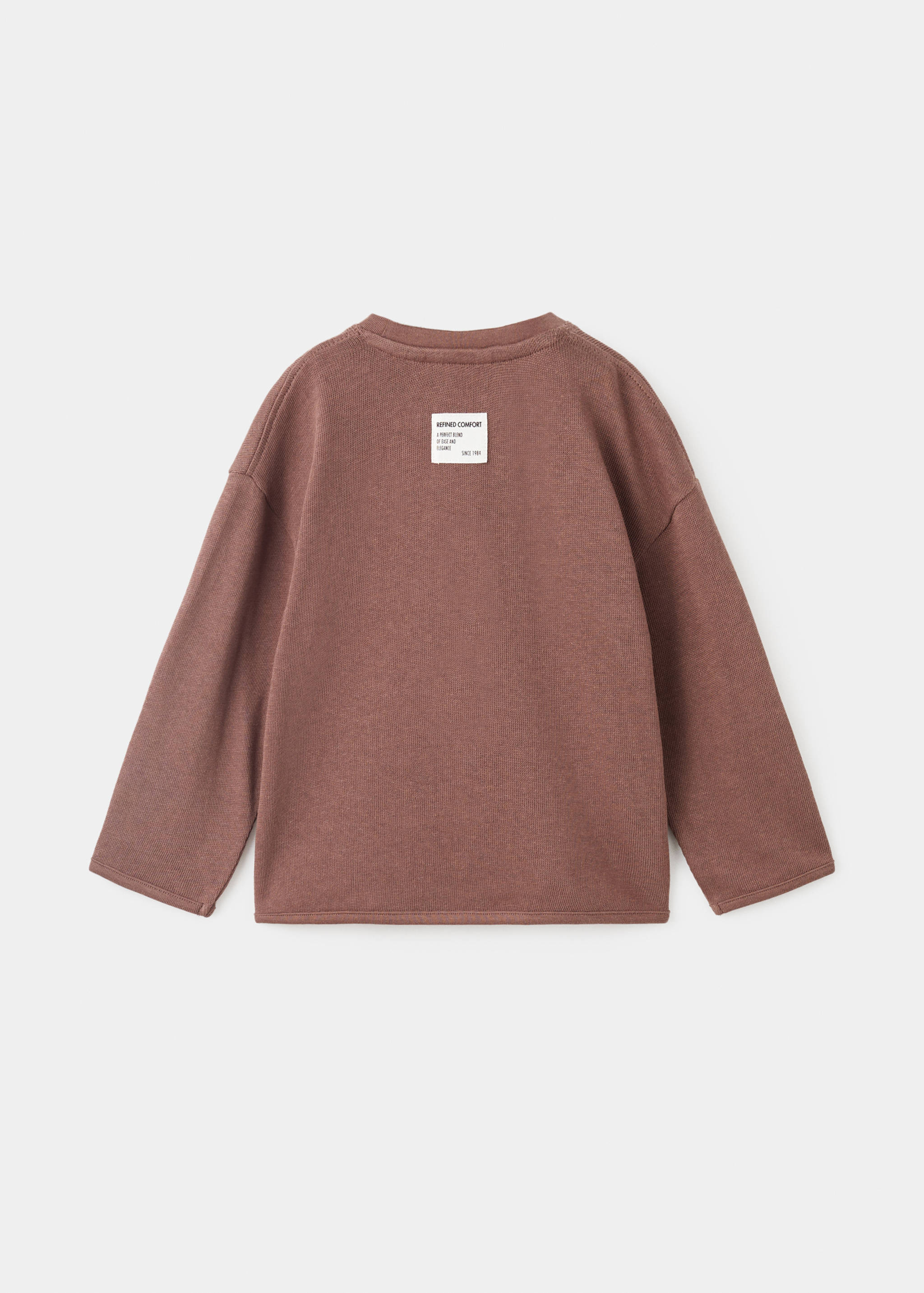 Cotton knitted t-shirt - Reverse of the article