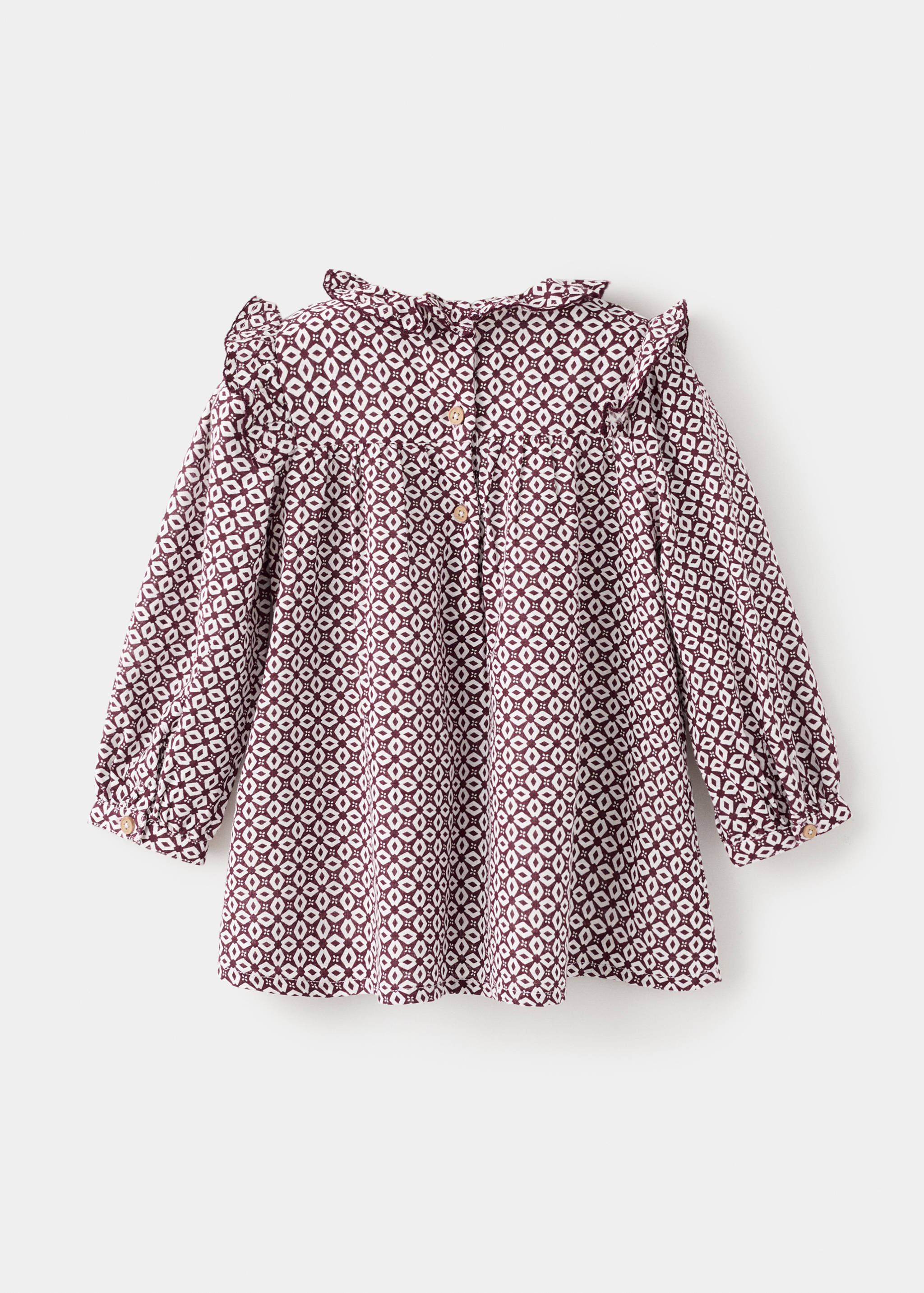 Ruffled printed dress - Reverse of the article