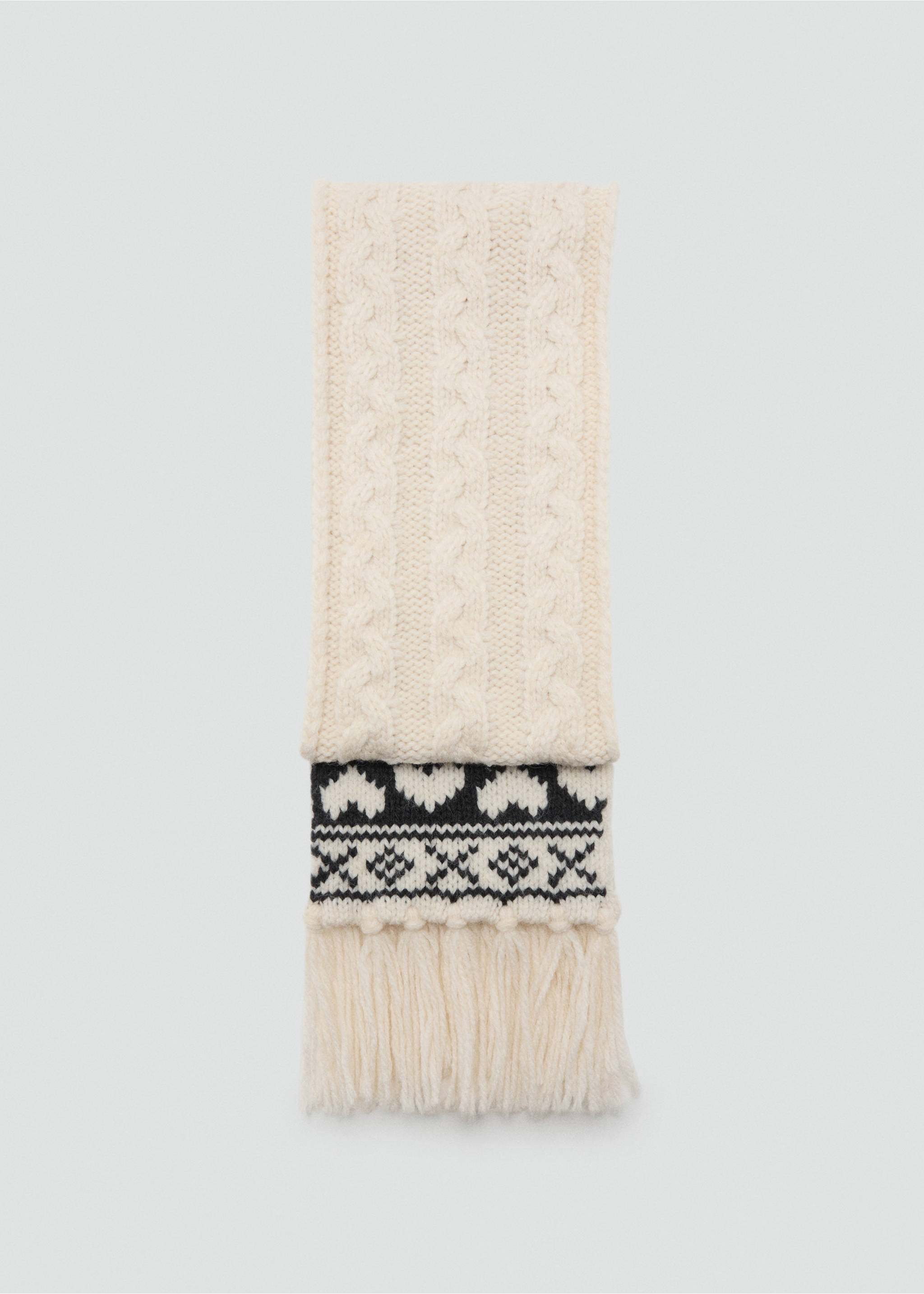 Knit scarf - Article without model, Ecru. Ref: 17076345-00.