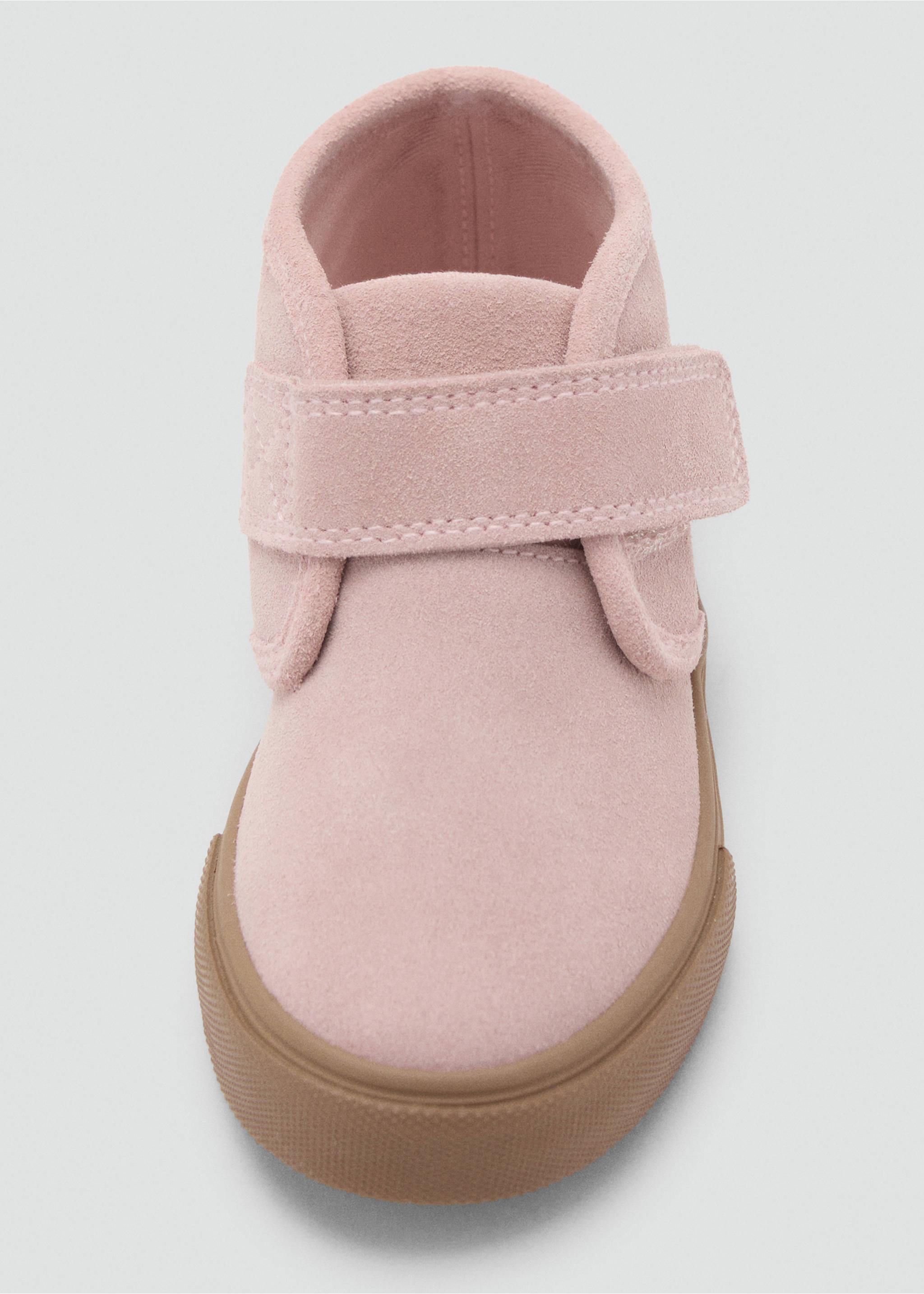 Velcro leather shoes - Details of the article 2, Pastel Pink. Ref: 17076350-00.