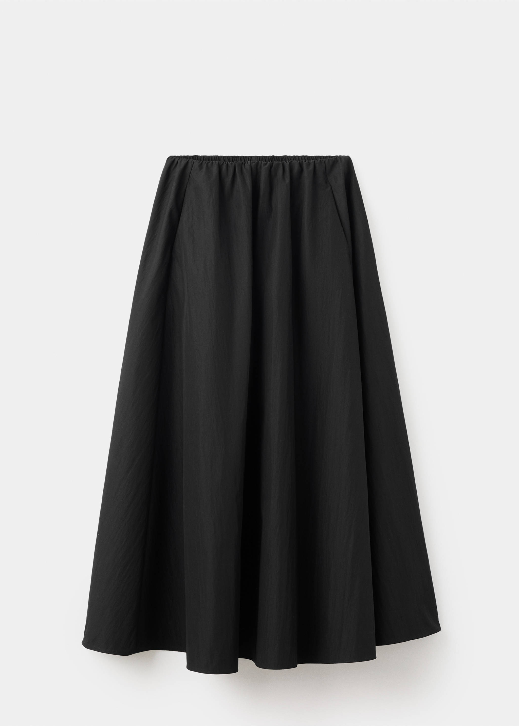 Long flared skirt - Article without model, Black. Ref: 17076355-00.