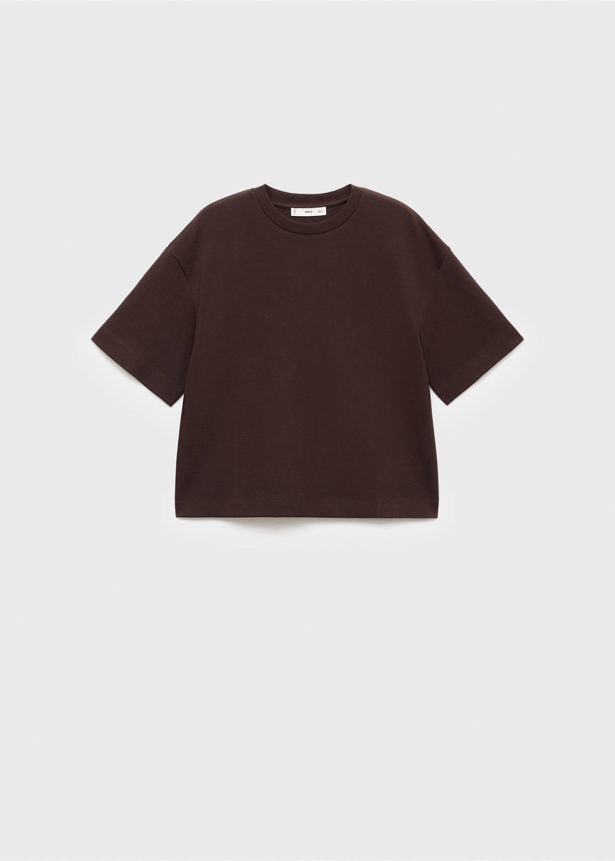 Oversized cotton t-shirt - Article without model, Brown. Ref: 17076358-00.