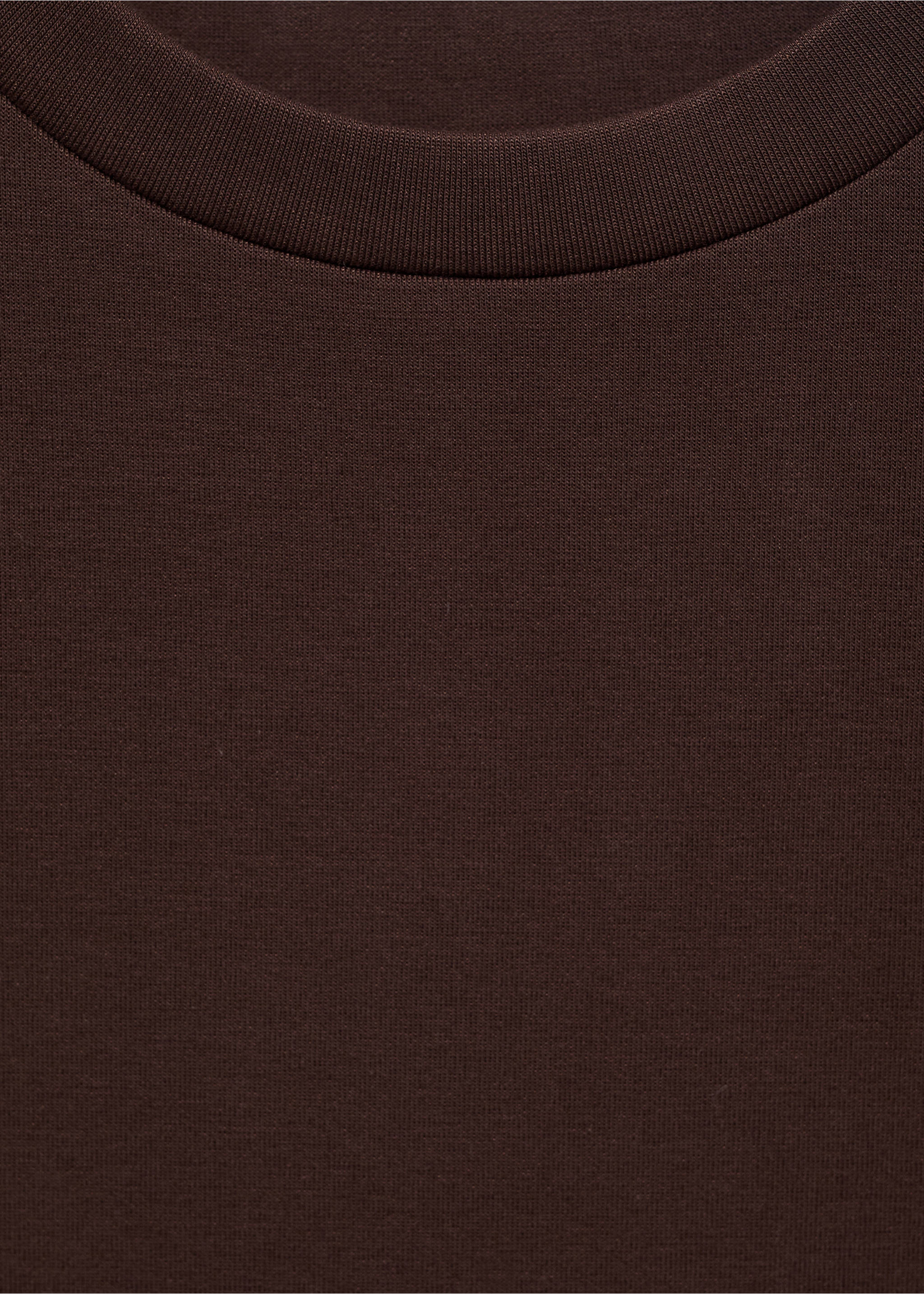 Oversized cotton t-shirt - Details of the article 8, Brown. Ref: 17076358-00.