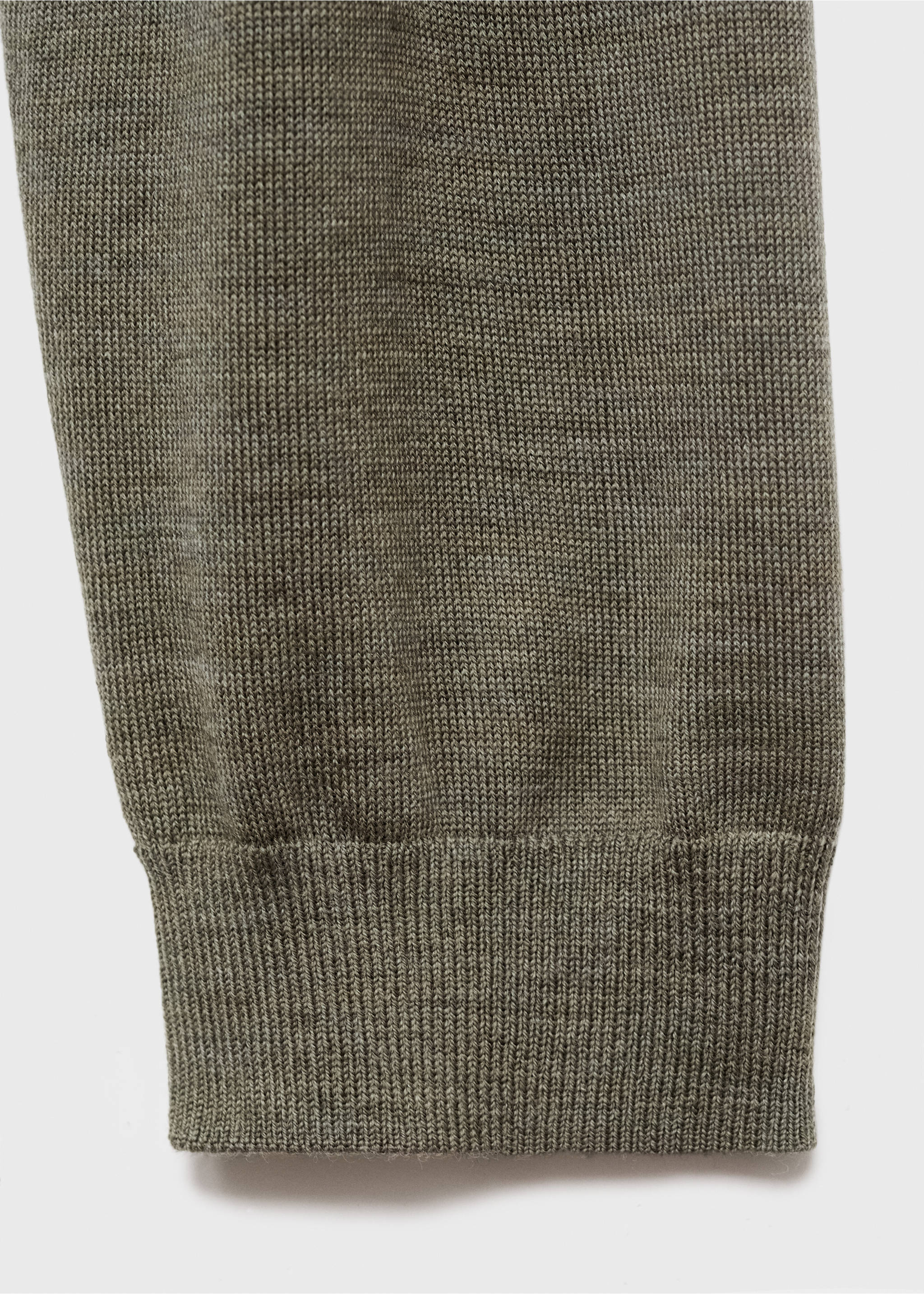 V-neck wool sweater - Details of the article 0, Green. Ref: 17076722-00.