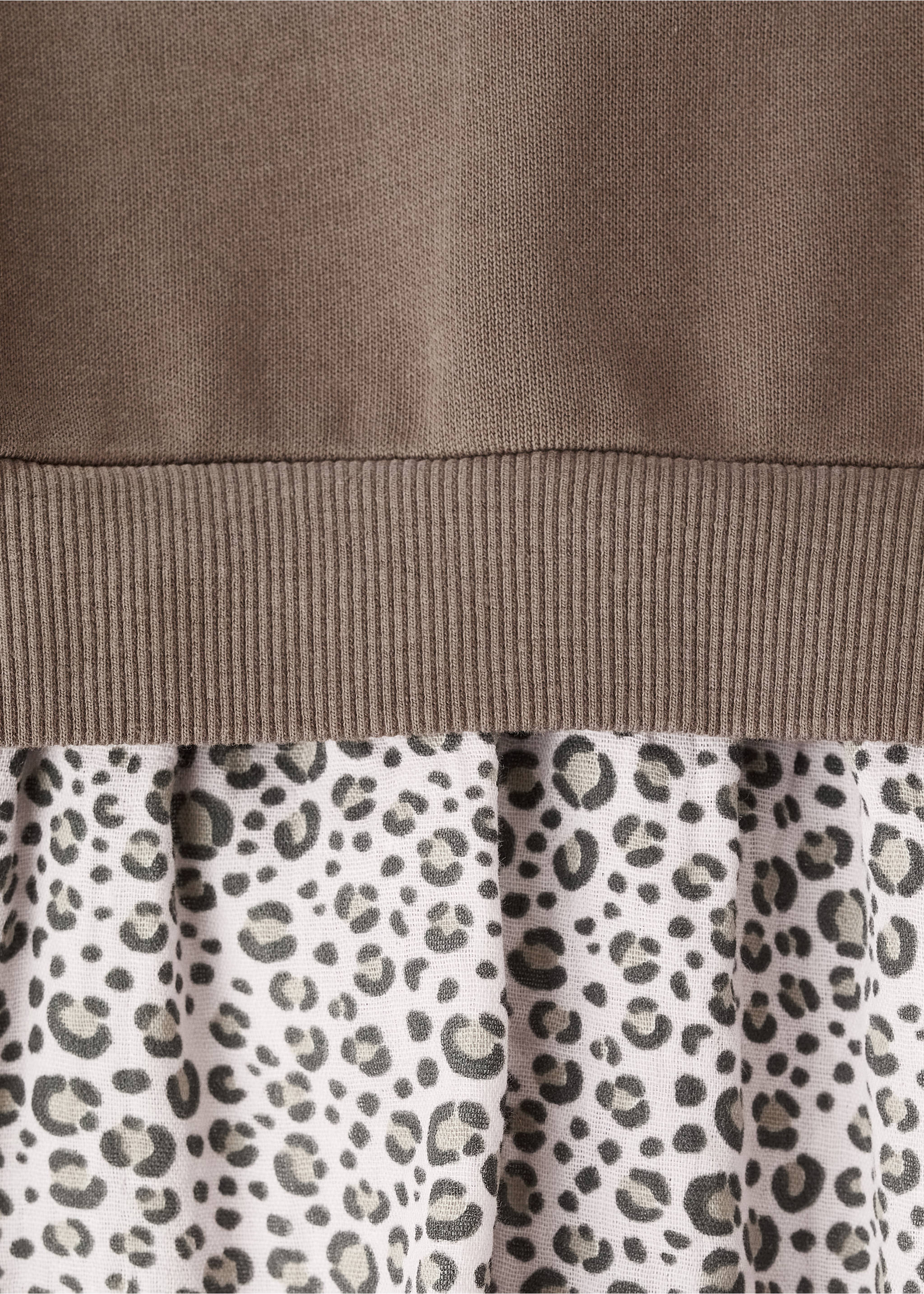 Robe effet sweat léopard - Détail de l'article 8, Marron. Ref: 17076729-00.
