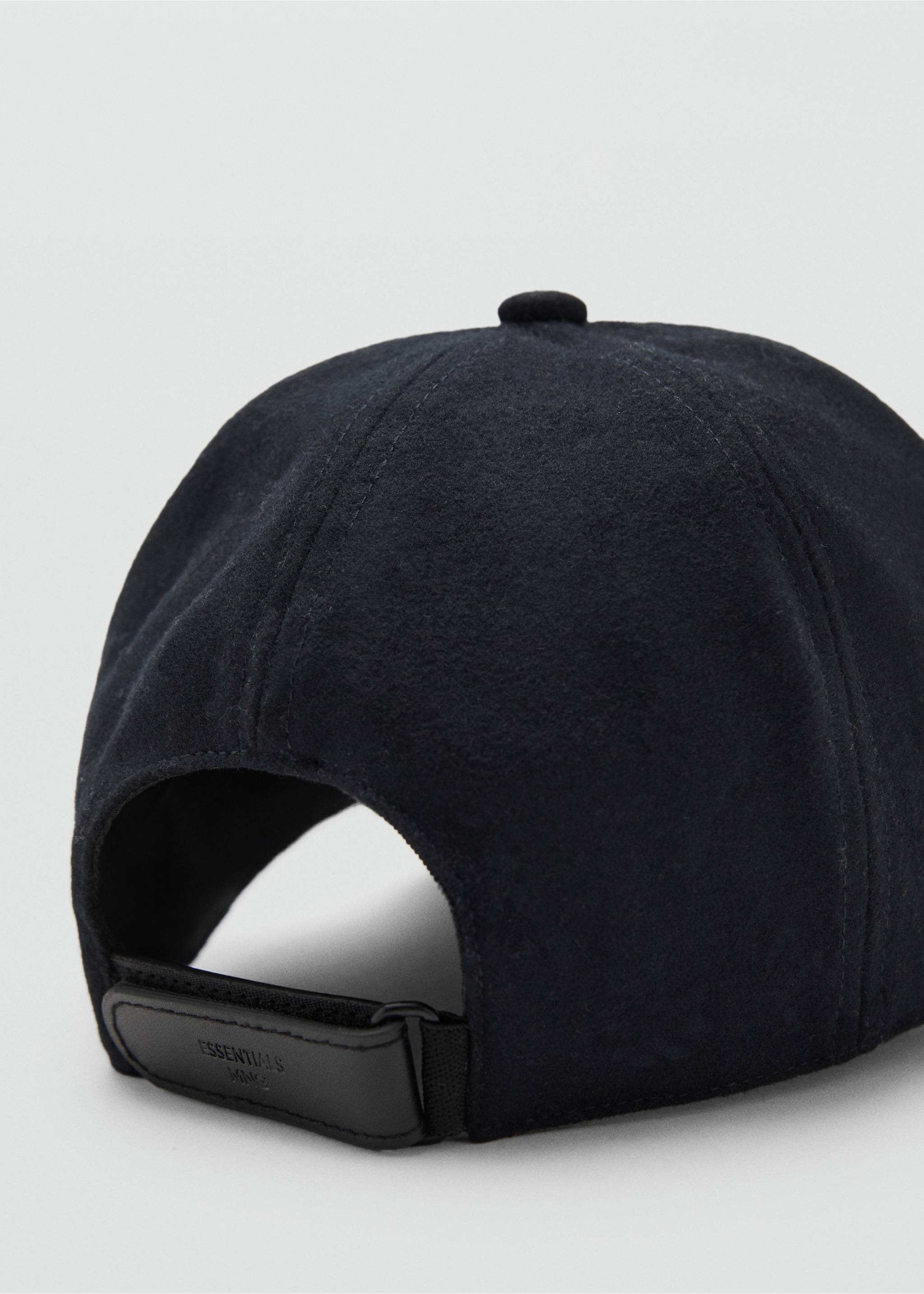 Wool-blend cap - Details of the article 1, Navy. Ref: 17076732-00.