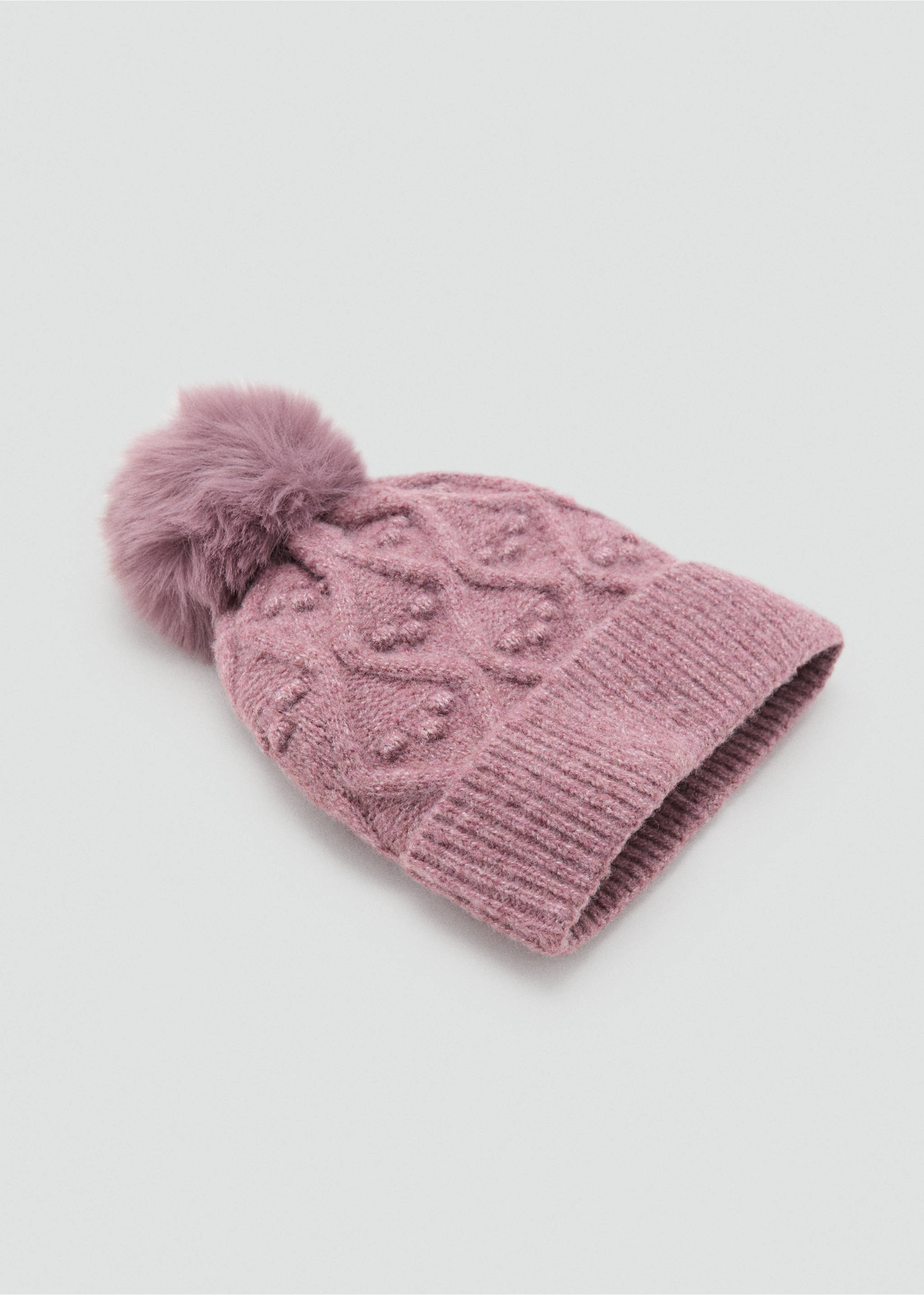 Gorro borla textura - Plano medio, Vino. Ref: 17076734-00.