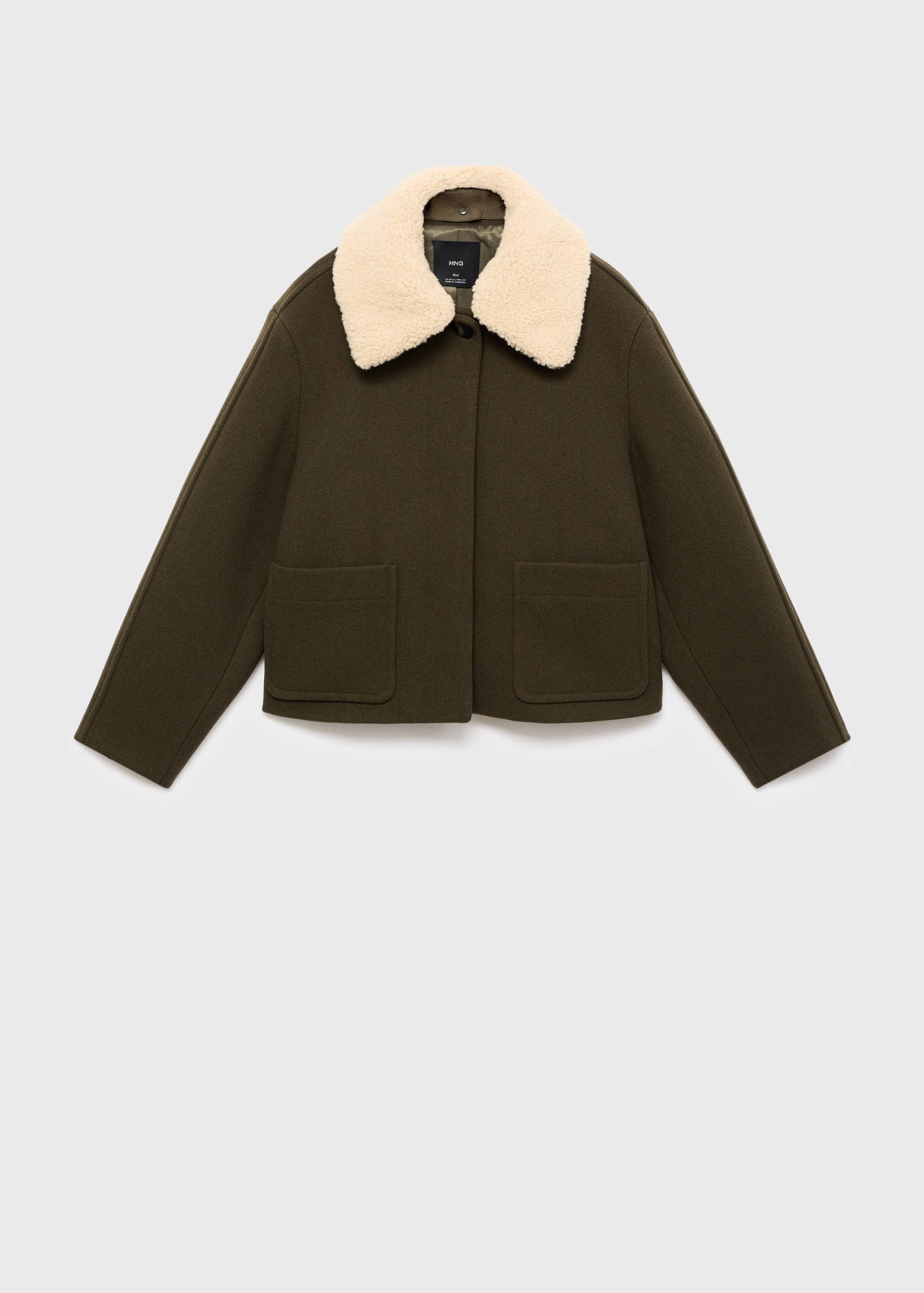 Jacke aus Wollmischung mit abnehmbarem Kragen - Artikel ohne Model