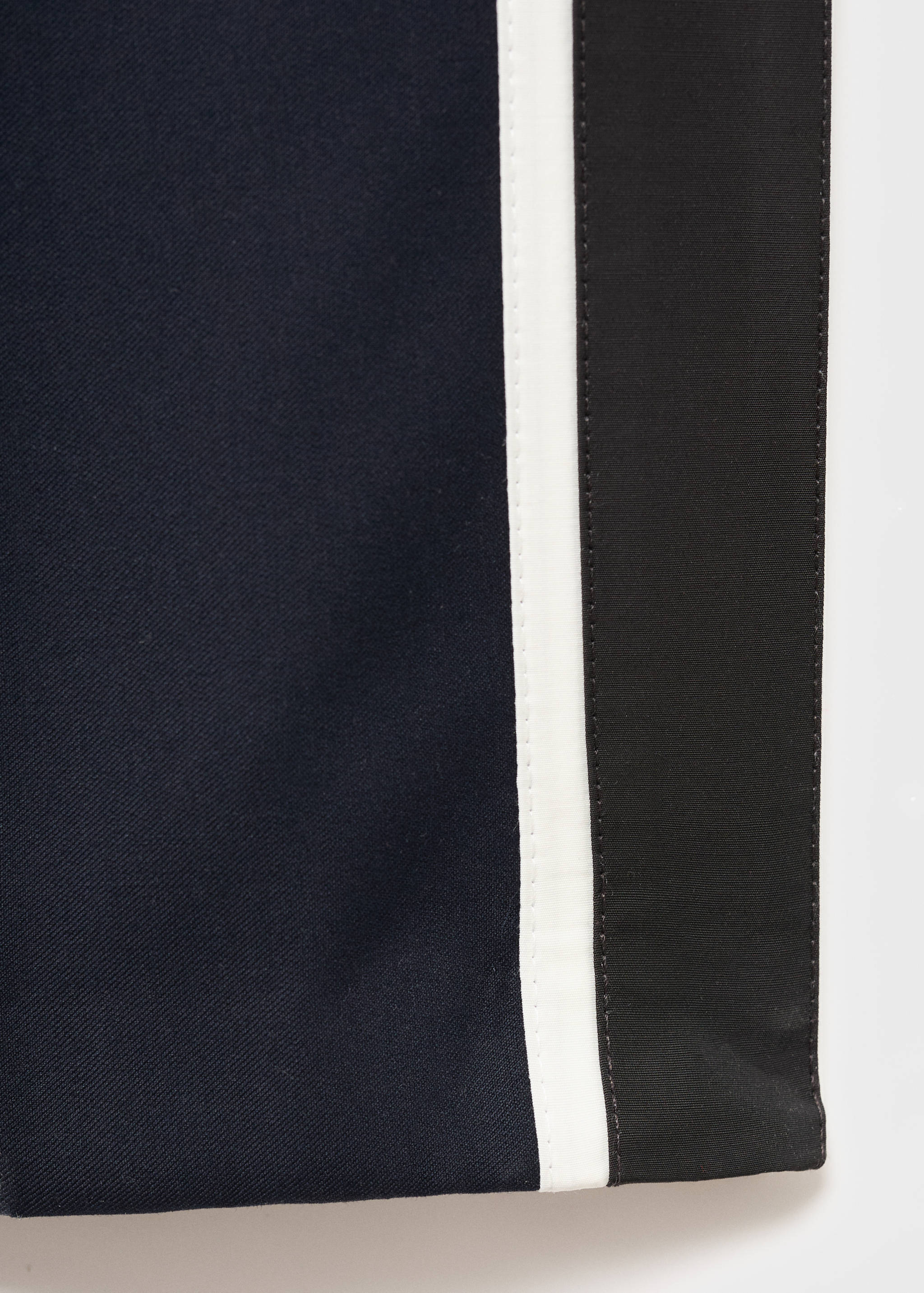 Contrast stripe straight trousers - Details of the article 0