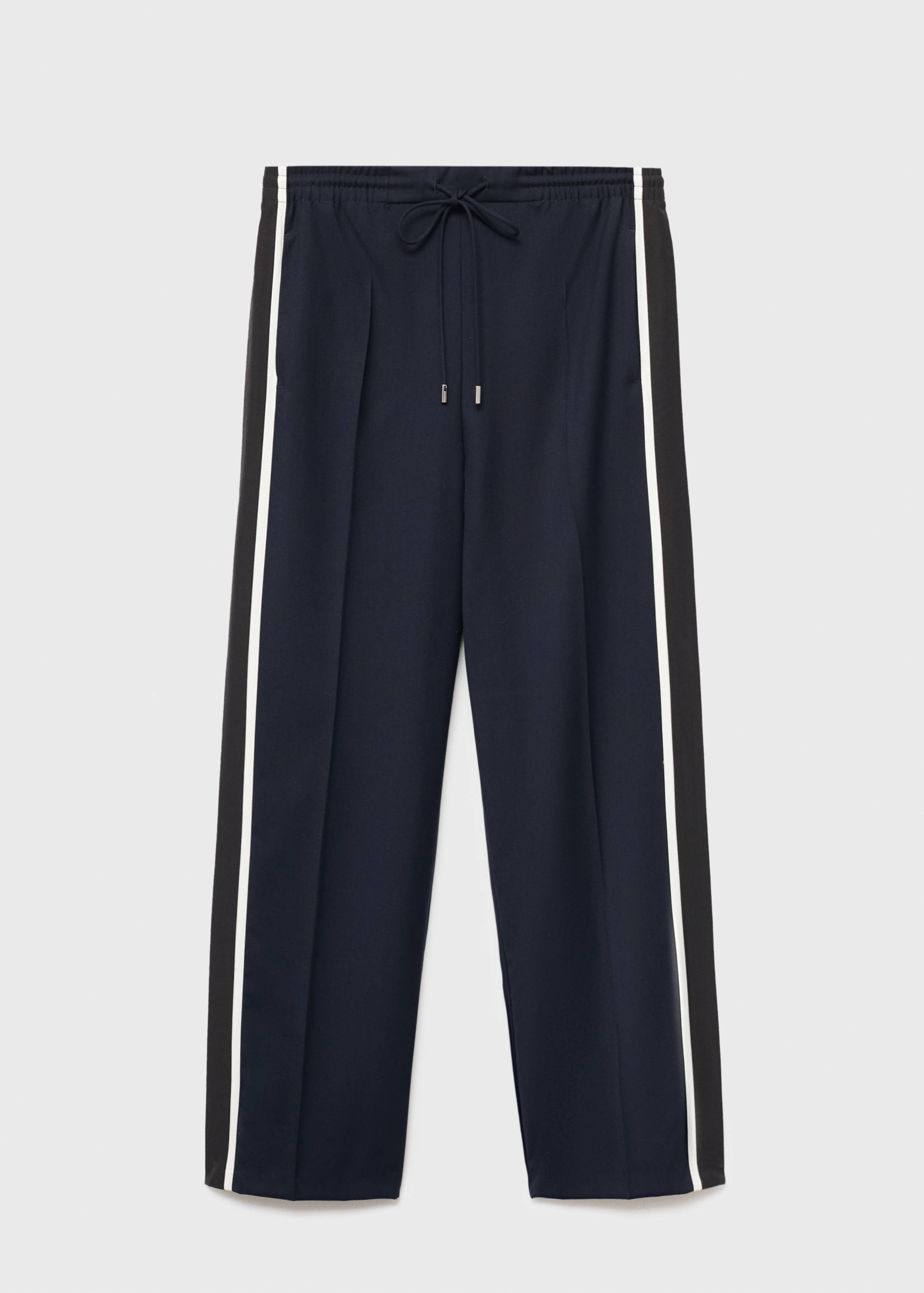 Contrast stripe straight trousers - Article without model
