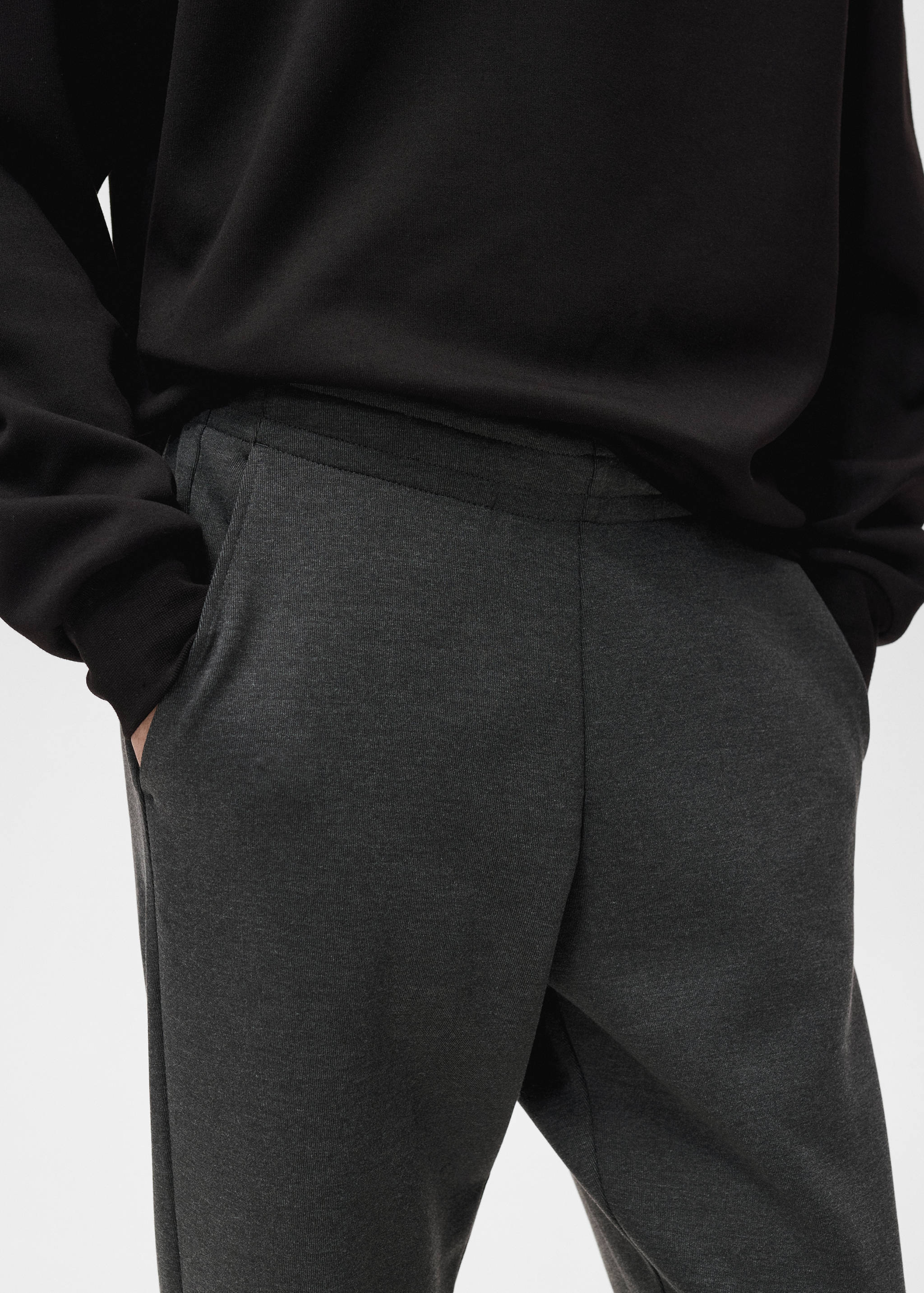 Βαμβακερό joggers με ελαστική μέση - Λεπτομέρεια του προϊόντος 1