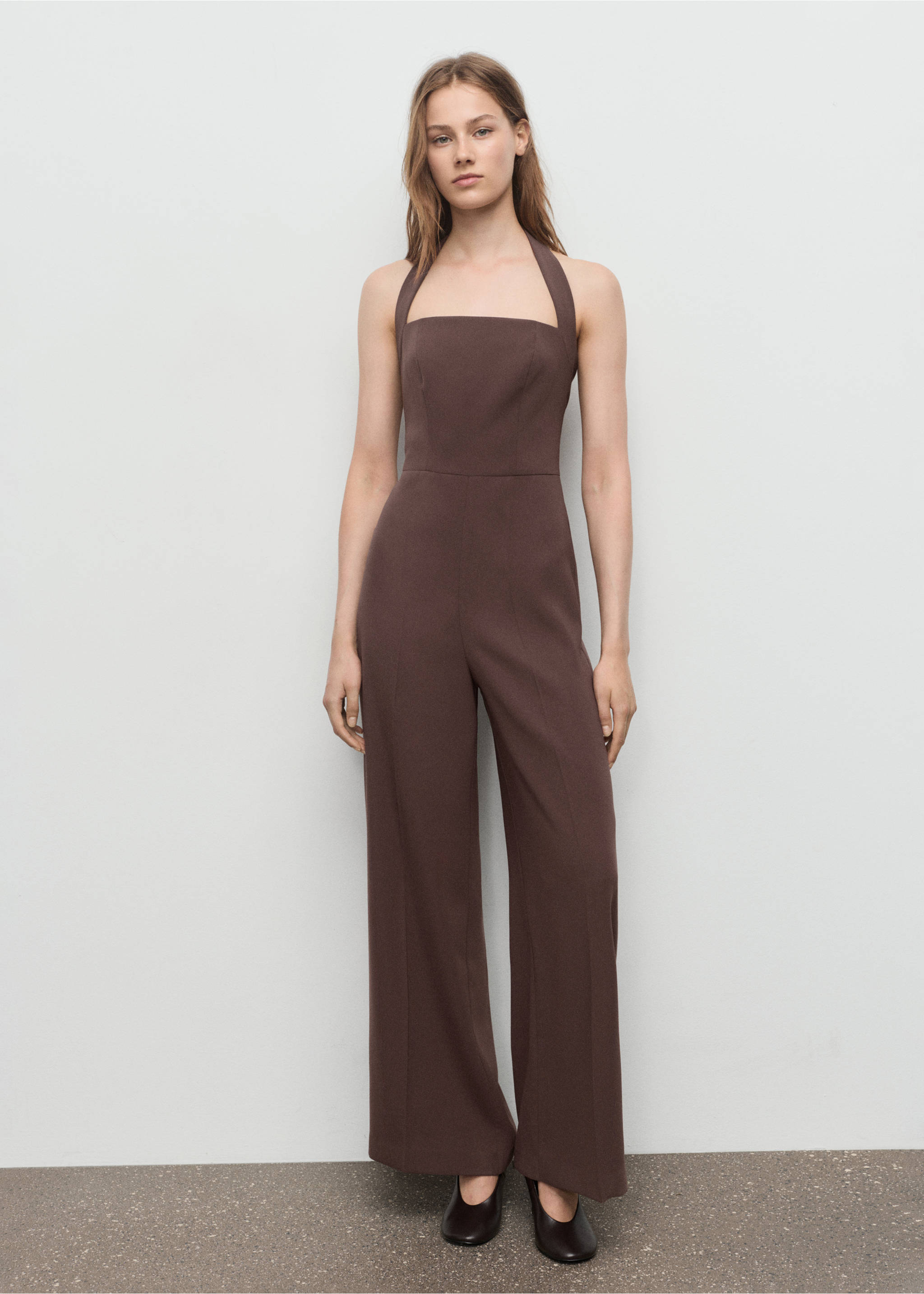 Halter neck jumpsuit - General plane, Russet. Ref: 17076745-00.