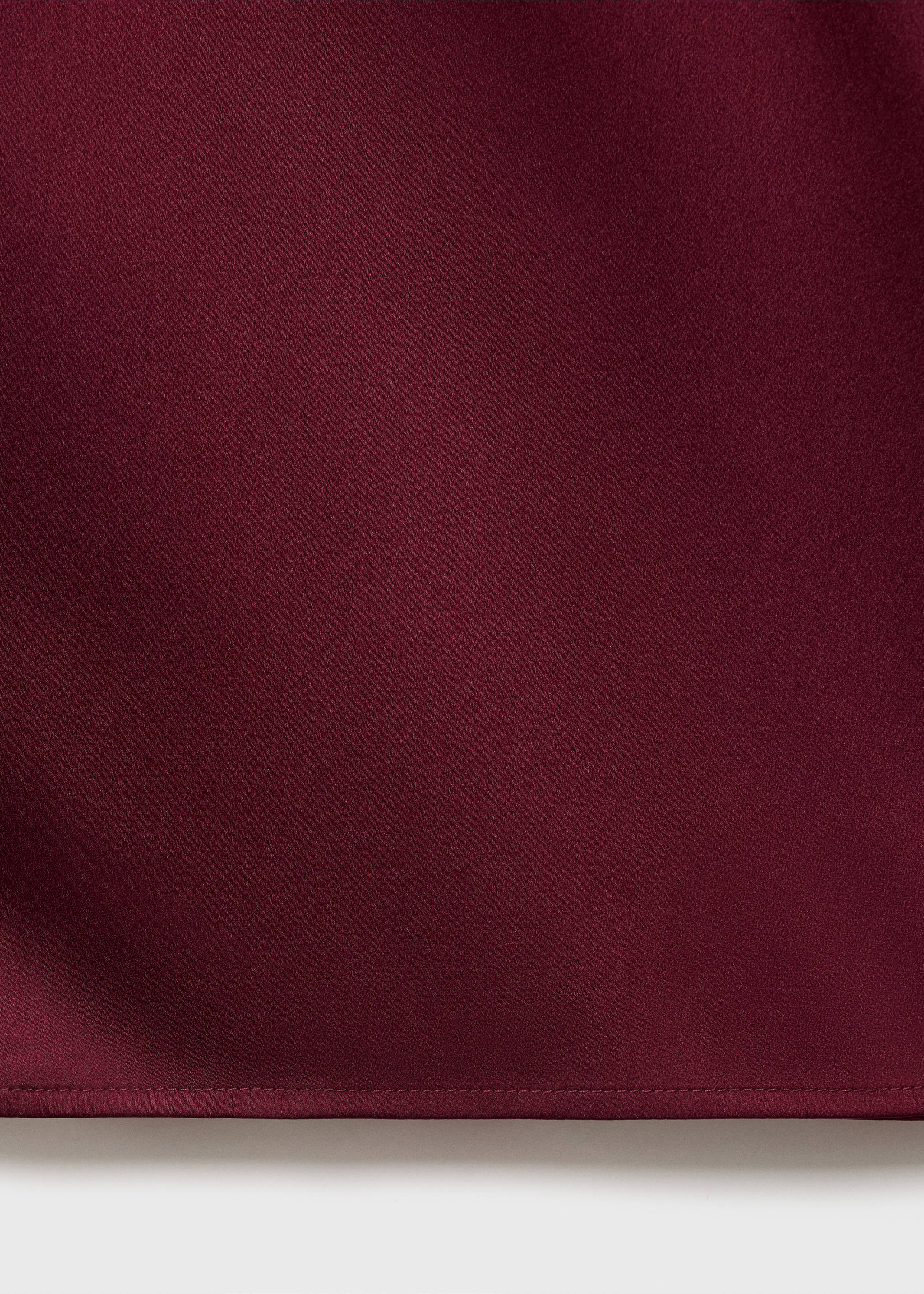 Satin long trousers - Details of the article 0, Red. Ref: 17077127-00.