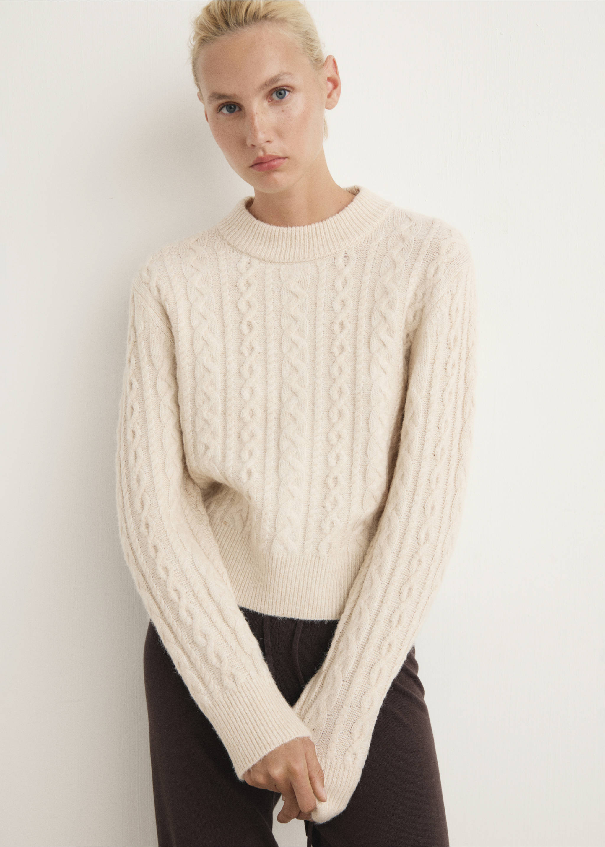 Pyjama sweater bello - Medium plane, Ecru. Ref: 17077129-00.
