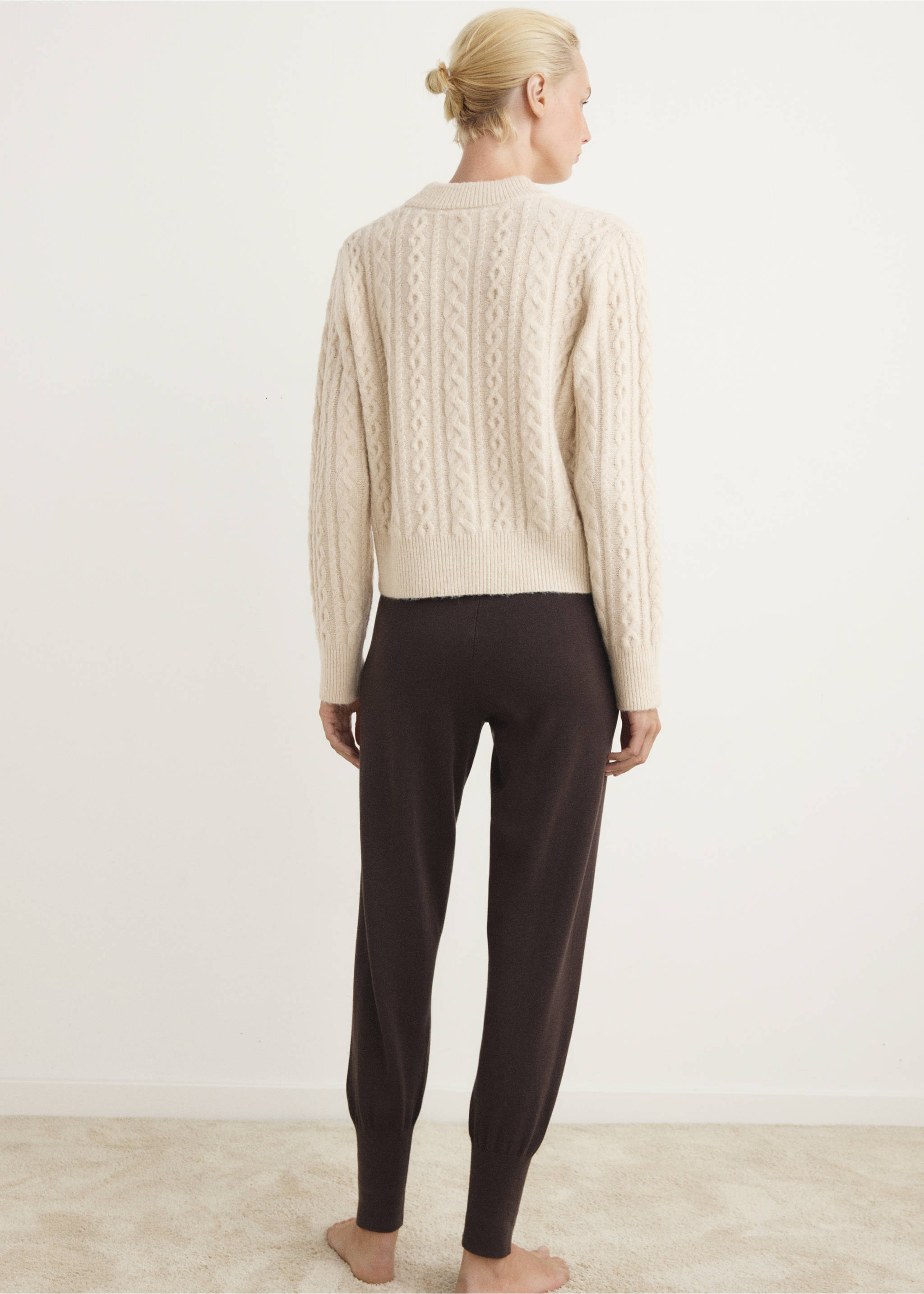 Pyjama sweater bello - Reverse of the article, Ecru. Ref: 17077129-00.