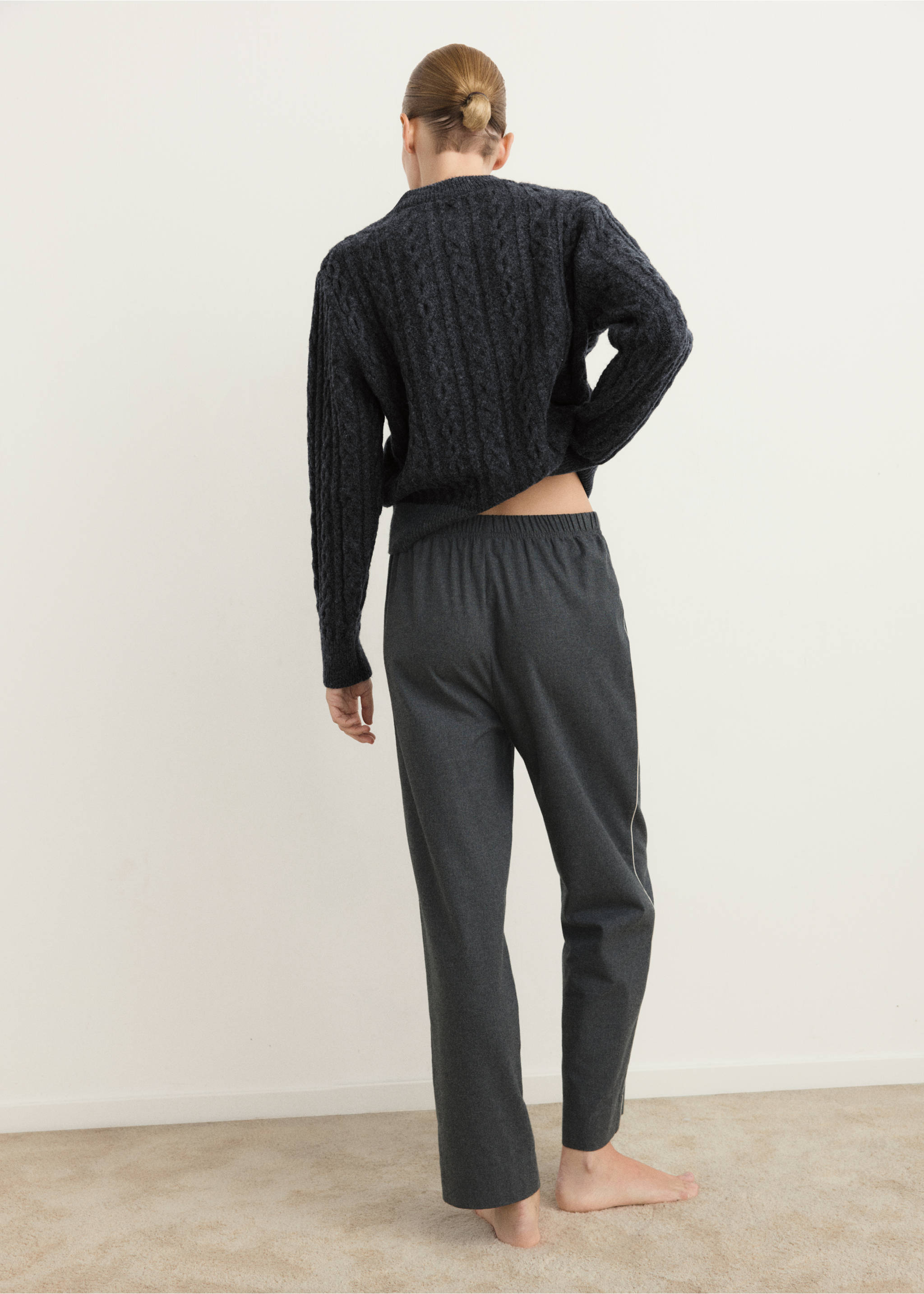 Pyjama sweater bello - Reverse of the article, Charcoal. Ref: 17077129-00.