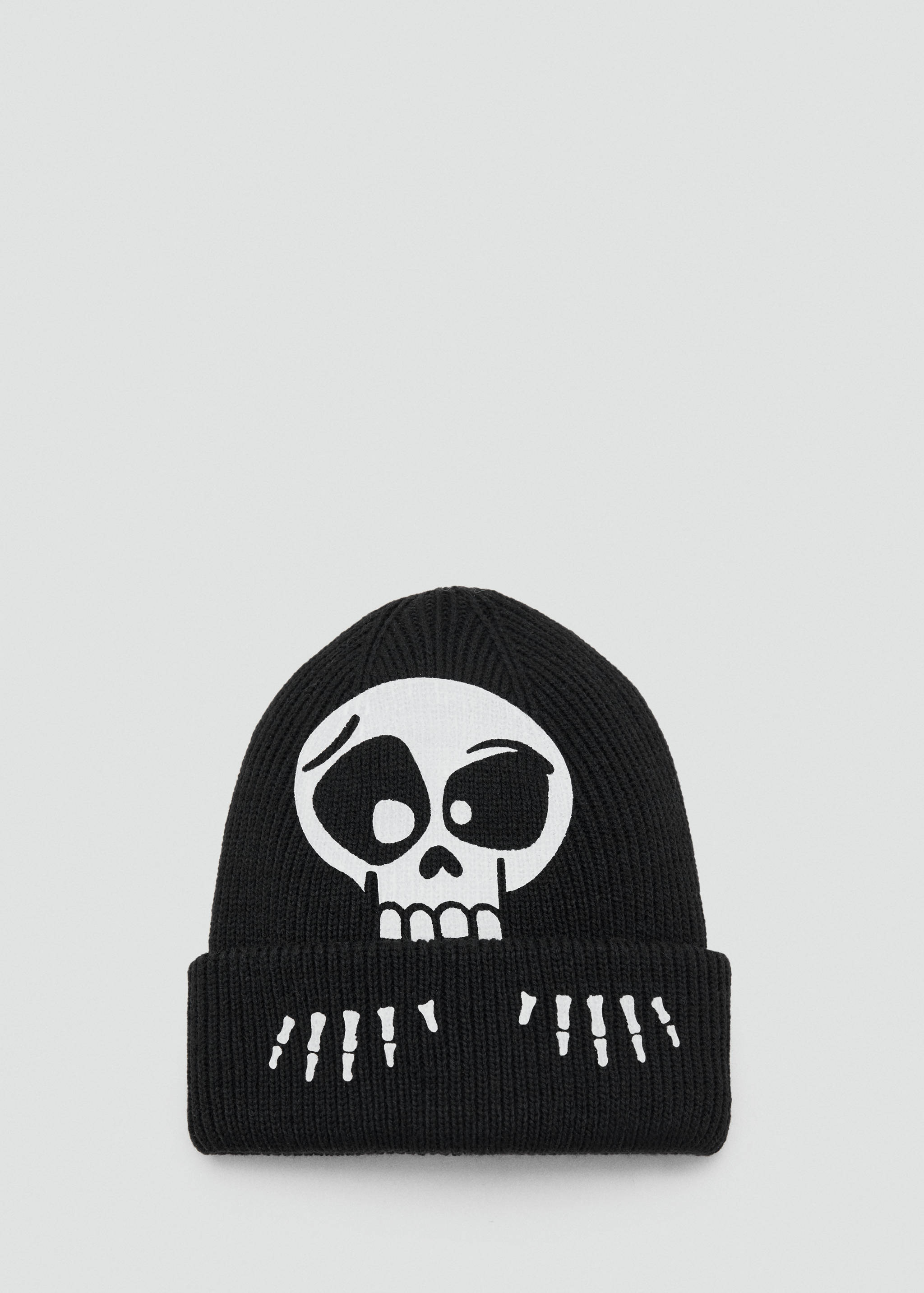 Strickmütze mit Totenkopf-Dessin - Artikel ohne Model