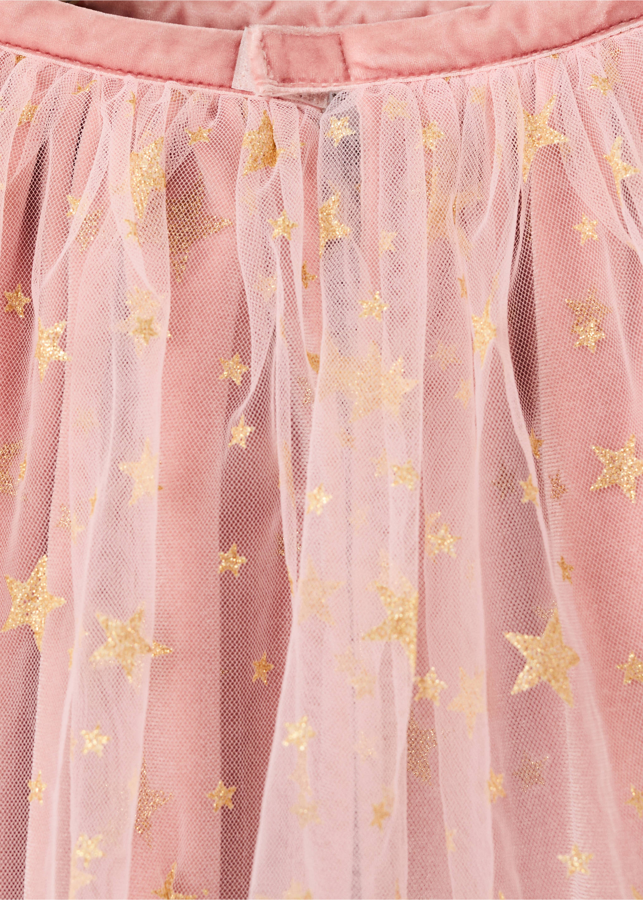 Tüll-Cape mit Glitter-Sternchen - Detail des Artikels 1, Zartrosa. Ref: 17077131-00.