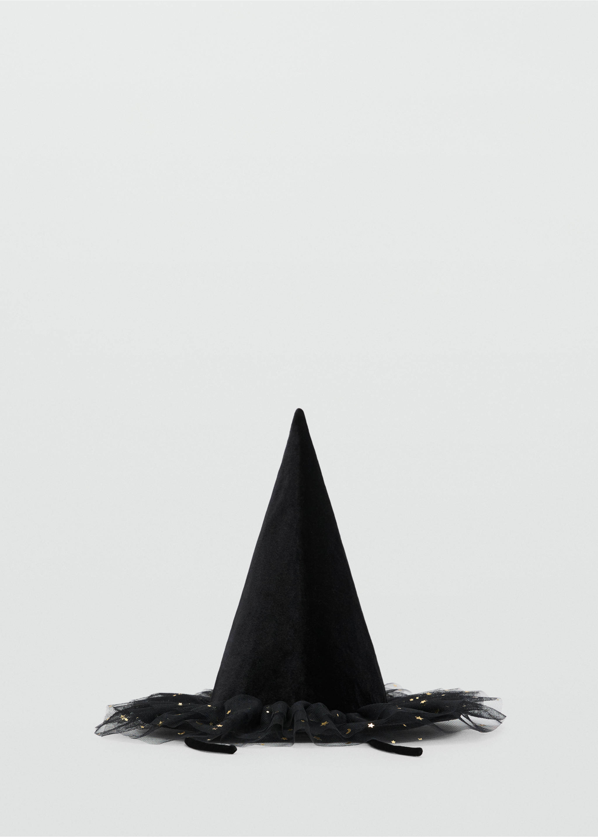 Witch hat with tulle stars - Article without model, Black. Ref: 17077132-00.