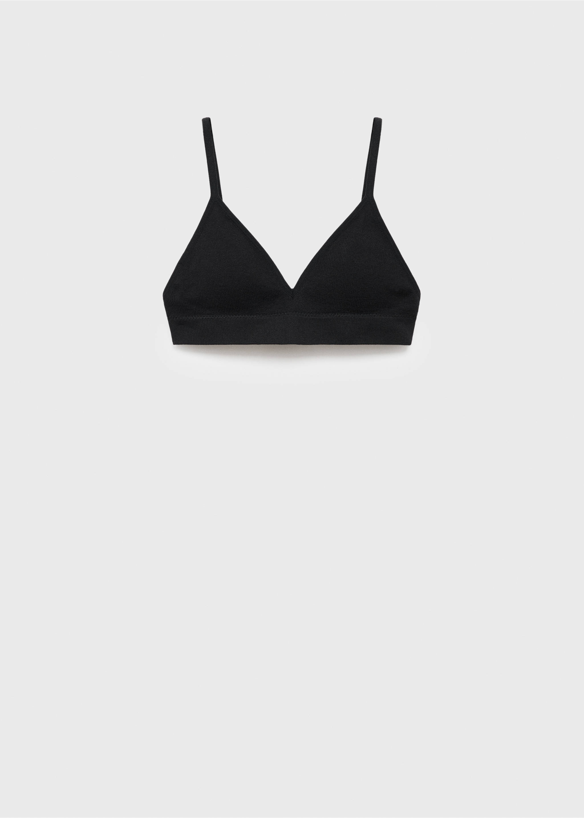Essential triangle bra - Article without model, Black. Ref: 17077139-00.