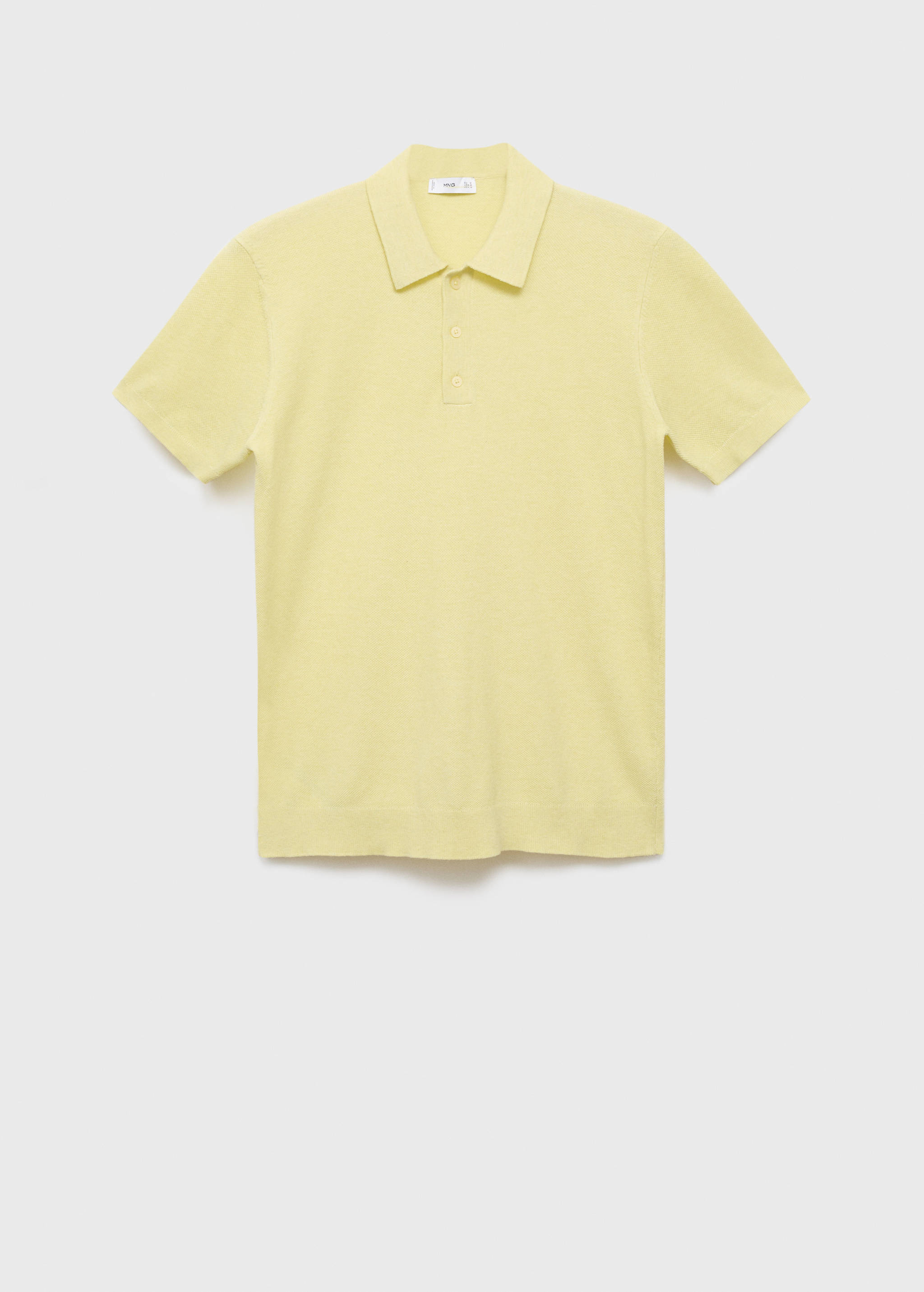 Gestructureerd gebreid slim-fit poloshirt - Artikel zonder model