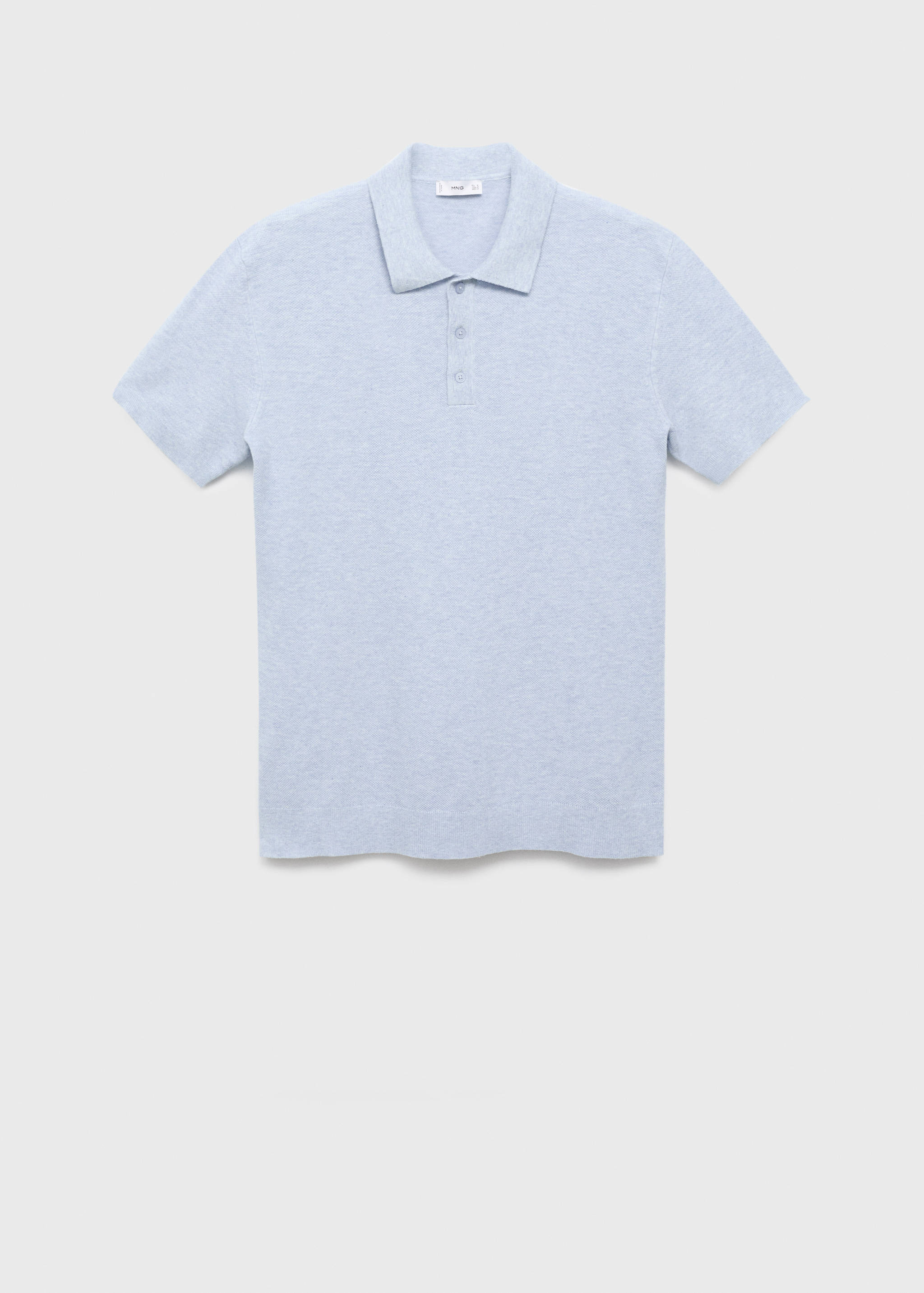 Structured knitted slim-fit polo shirt - Article without model