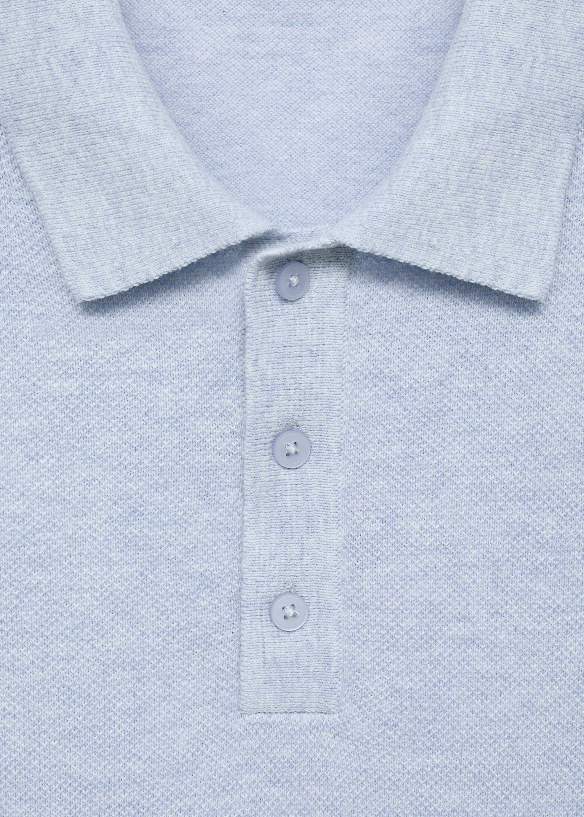 Structured knitted slim-fit polo shirt - Details of the article 8