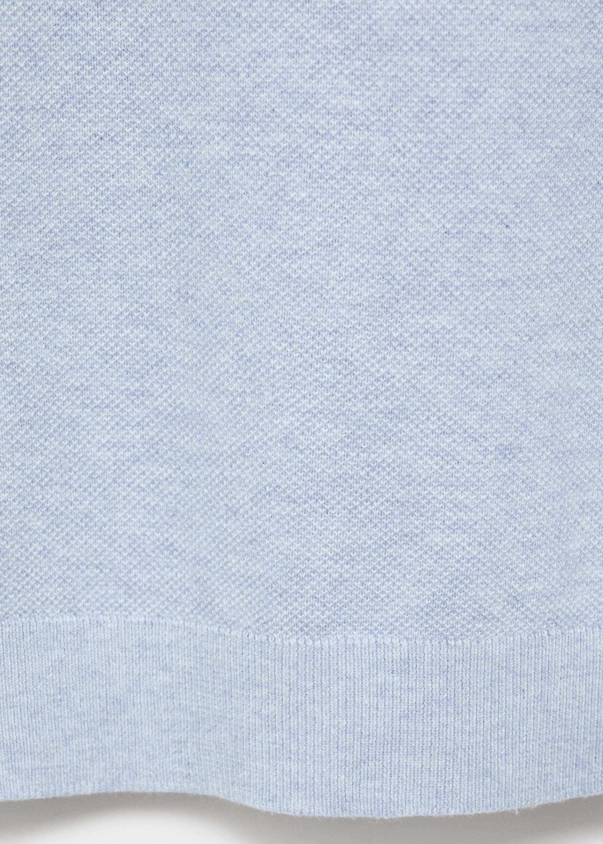 Structured knitted slim-fit polo shirt - Details of the article 0