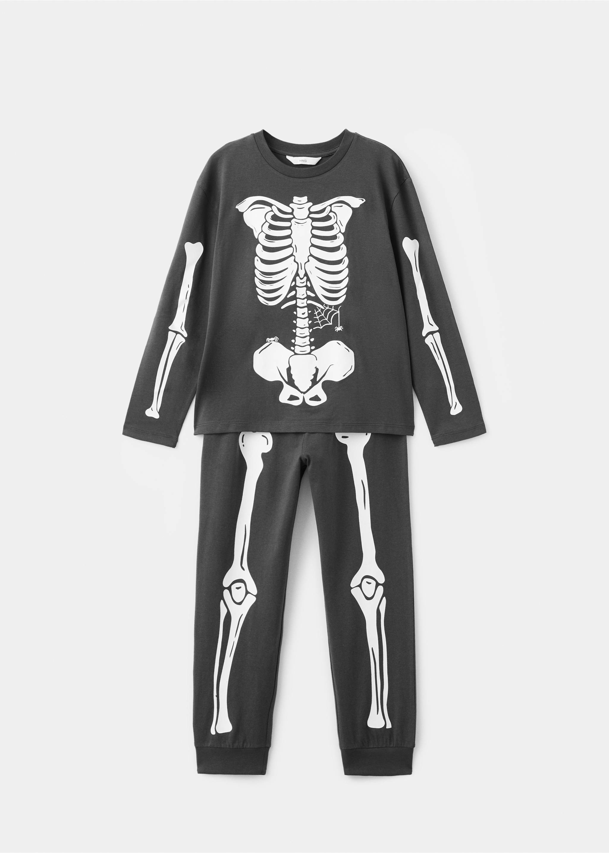 Glow in the dark skeleton pyjama - Article without model, Charcoal. Ref: 17077763-00.