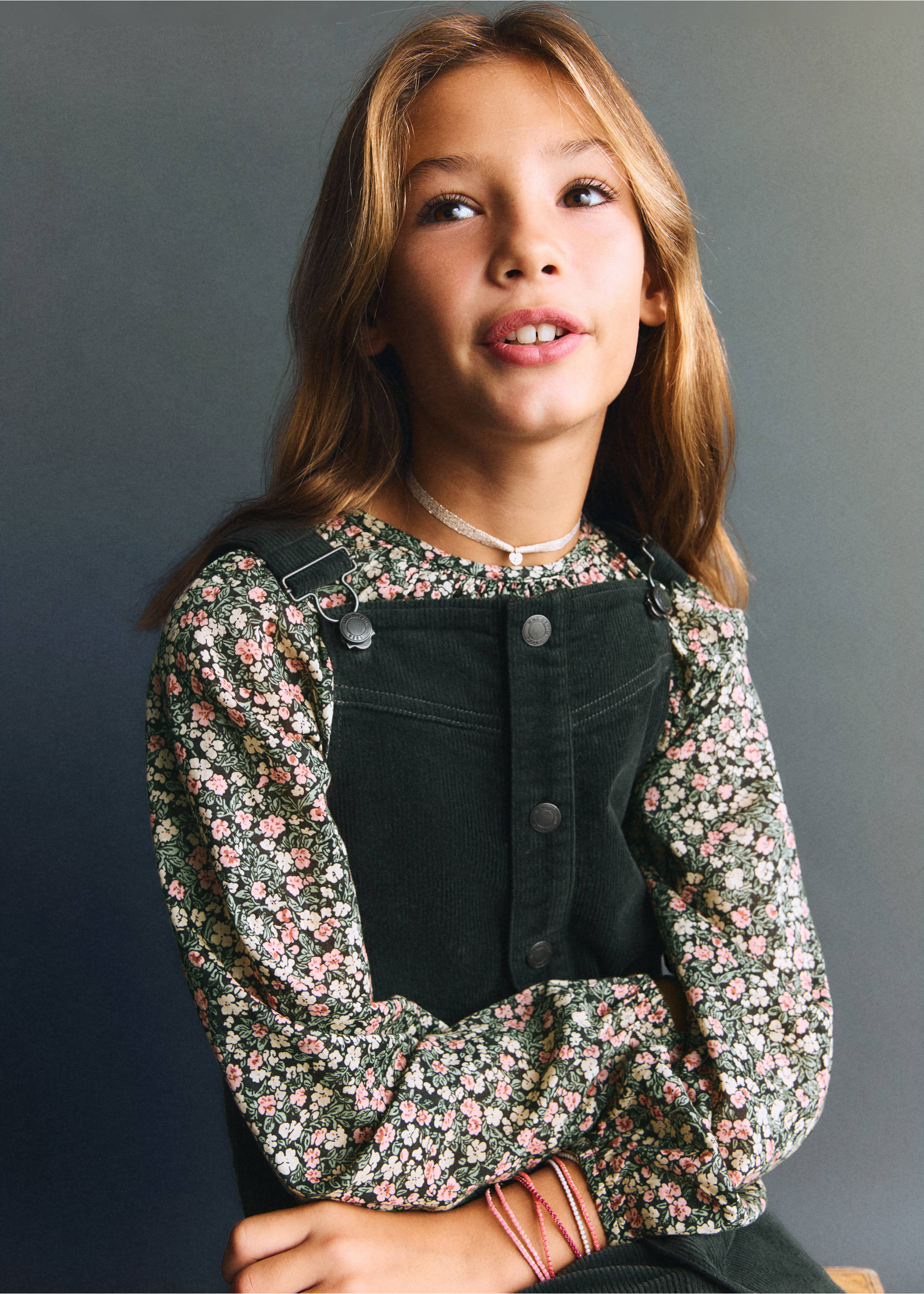 Floral print blouse - Details of the article 1, Green. Ref: 17077765-00.