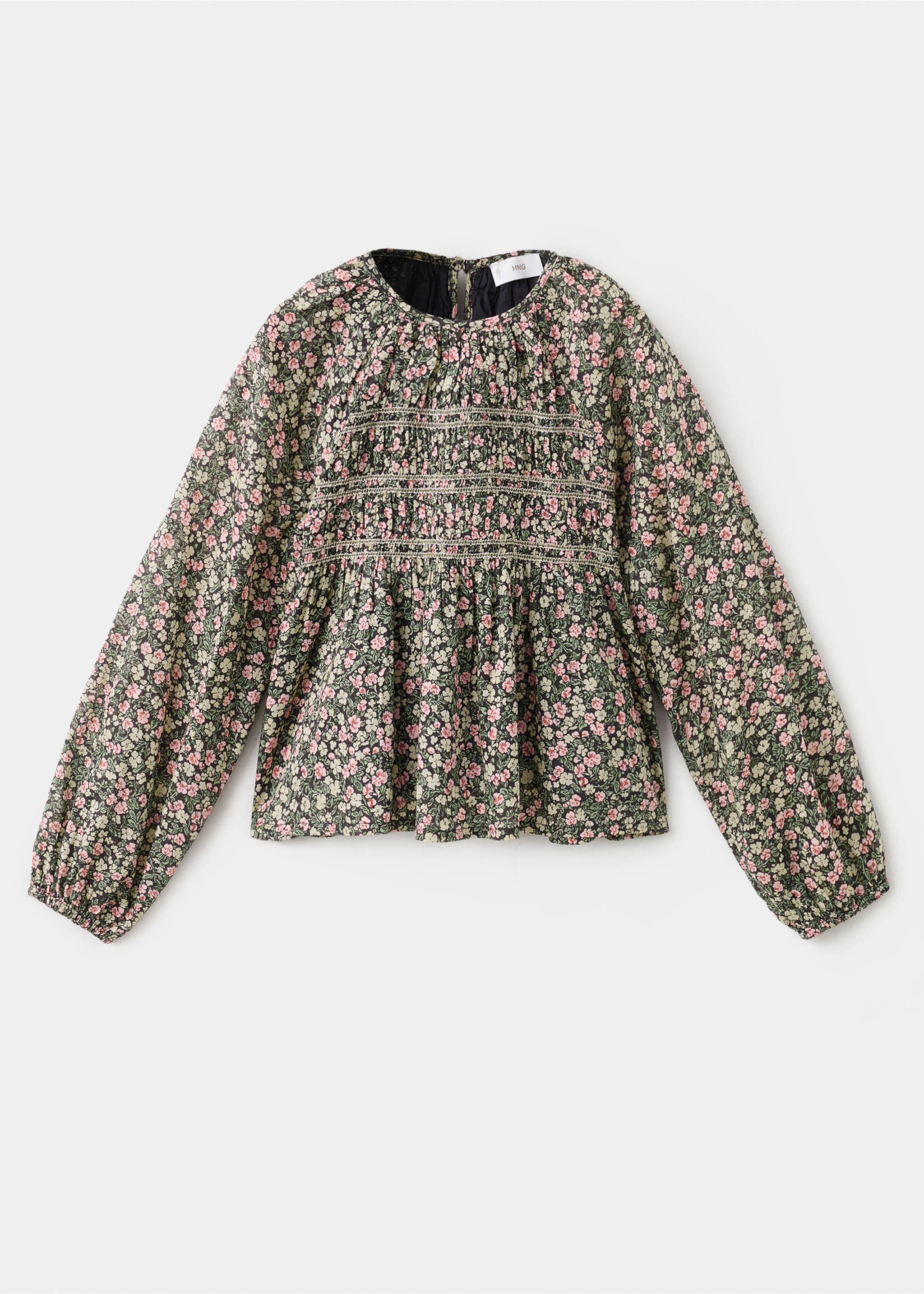 Floral print blouse - Article without model, Green. Ref: 17077765-00.