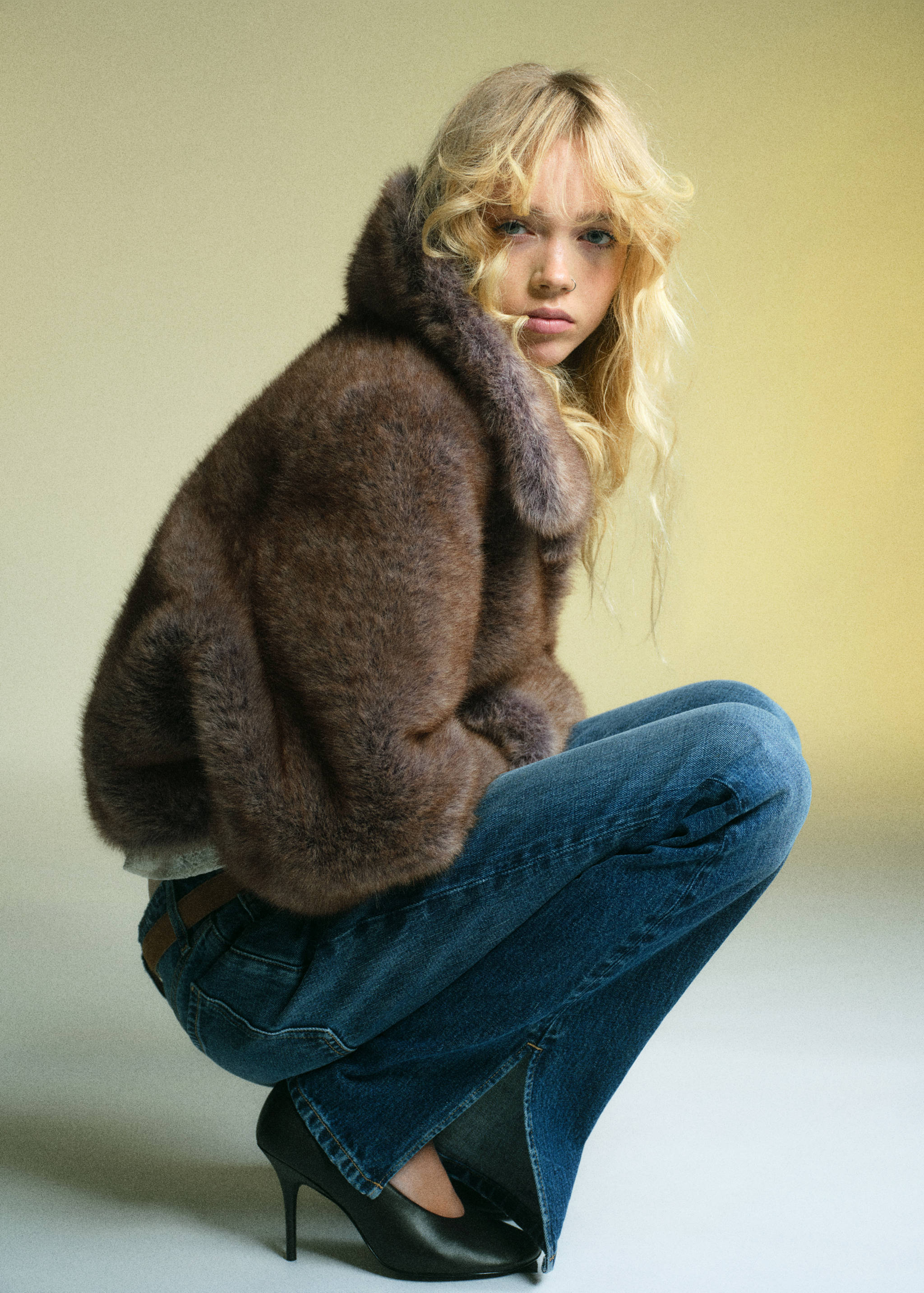 Faux-fur cropped jacket - Details of the article 2