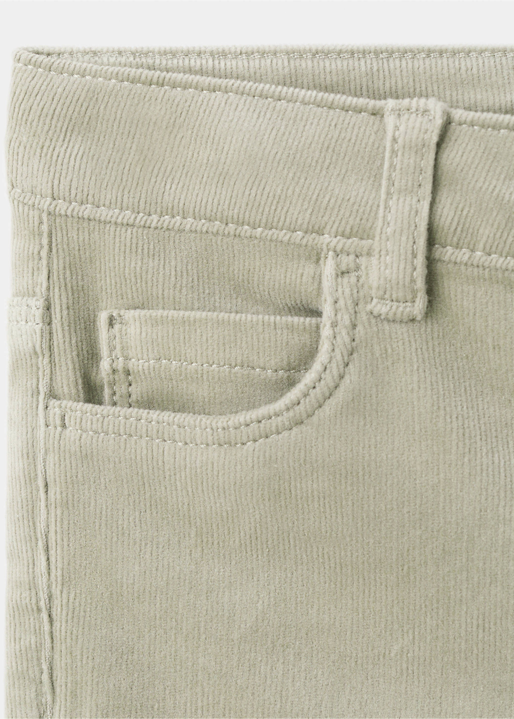 Pantalon flare velours côtelé - Détail de l'article 0, Vert pastel. Ref: 17077771-00.