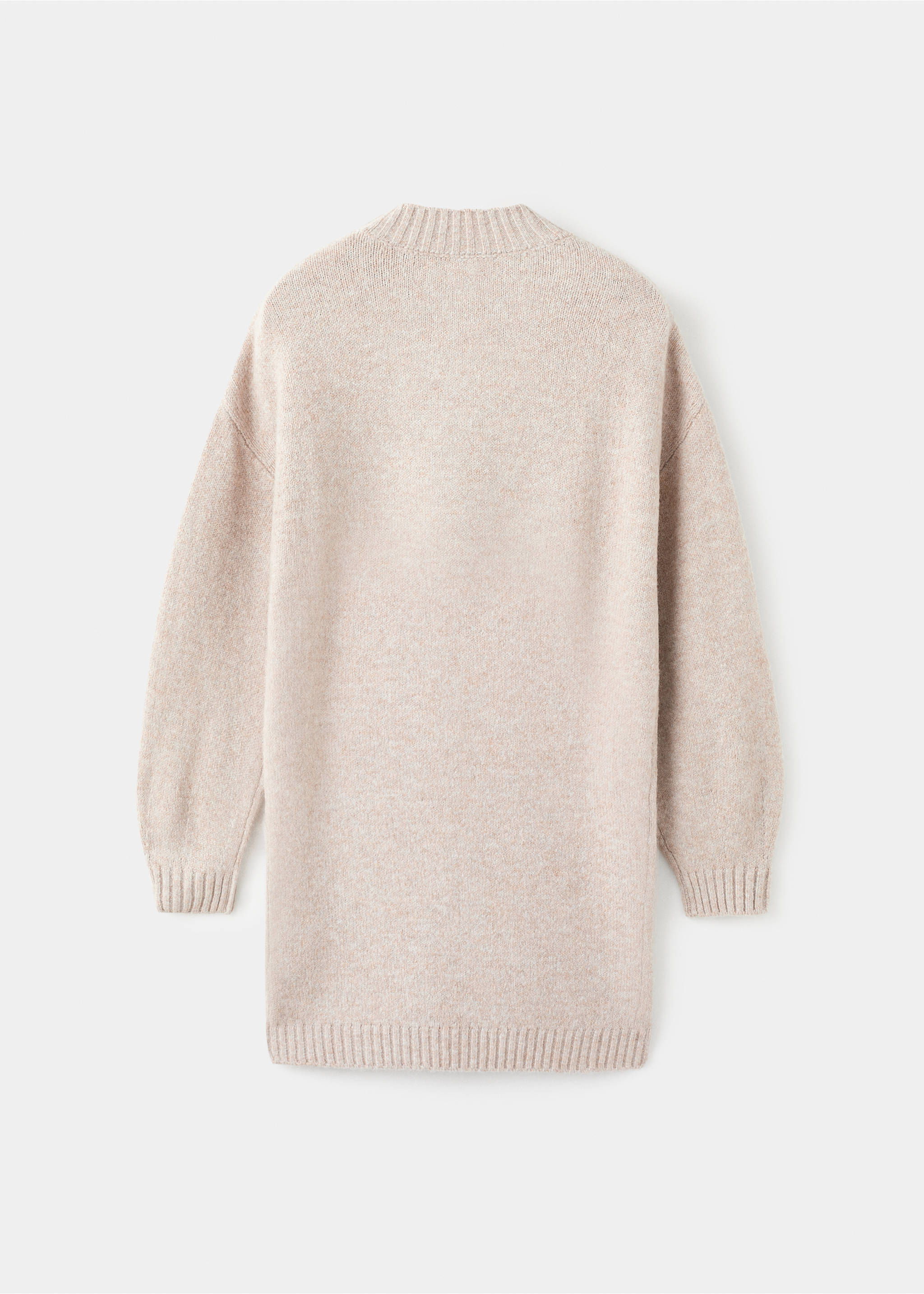 Knit midi dress - Reverse of the article, Medium Brown. Ref: 17077786-00.