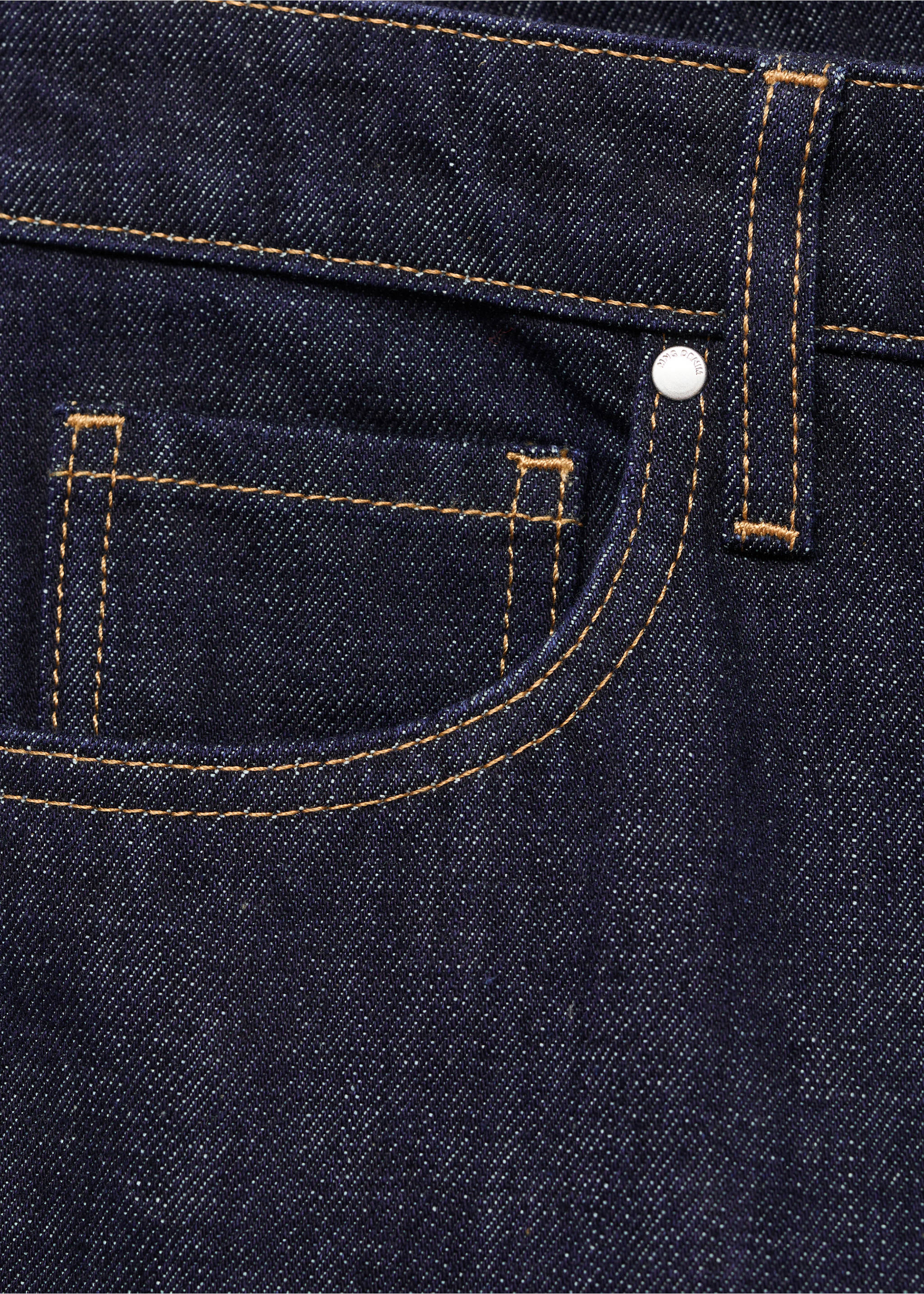 Straight-leg jeans with openings - Details of the article 0, Open Blue. Ref: 17077787-00.