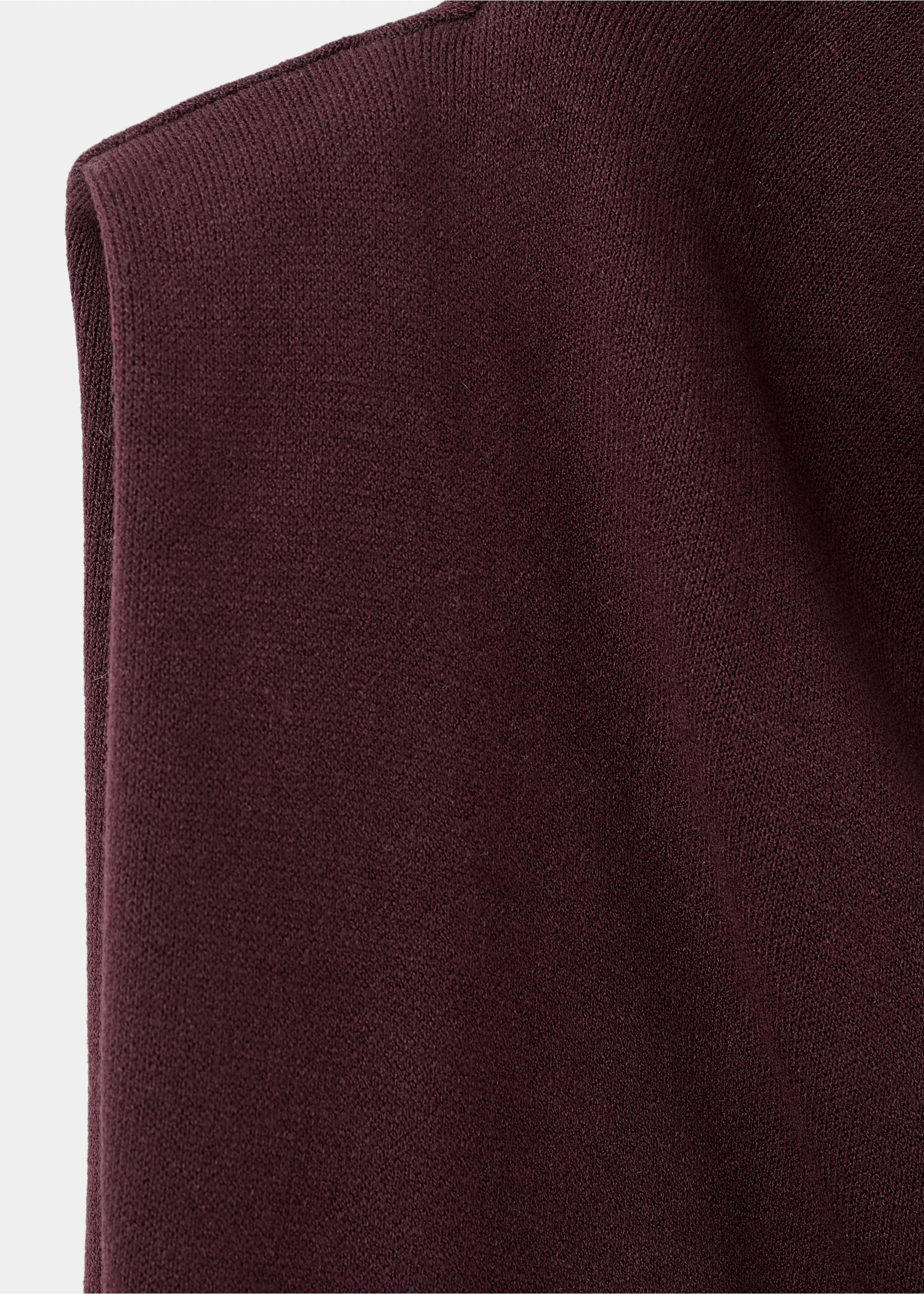 Draped neck top - Details of the article 0, Burgundy. Ref: 17077802-00.