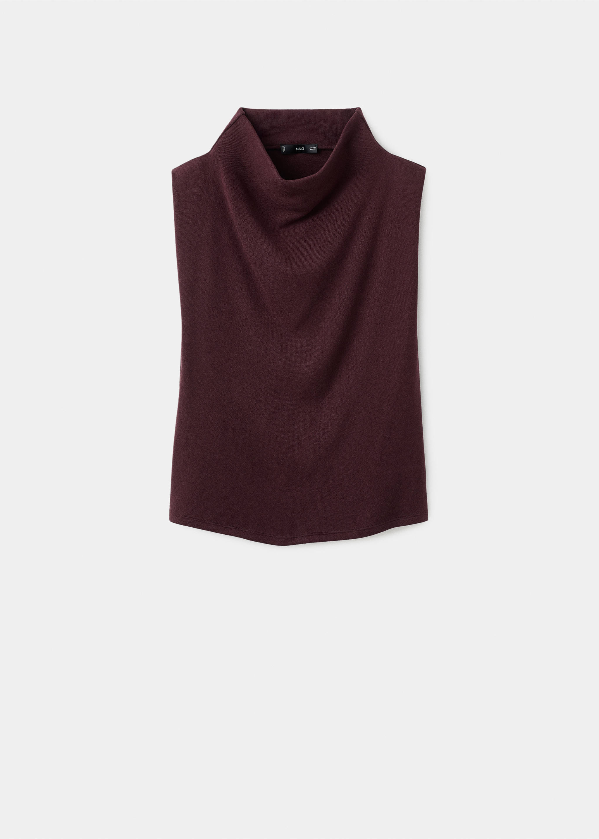Draped neck top - Article without model, Burgundy. Ref: 17077802-00.