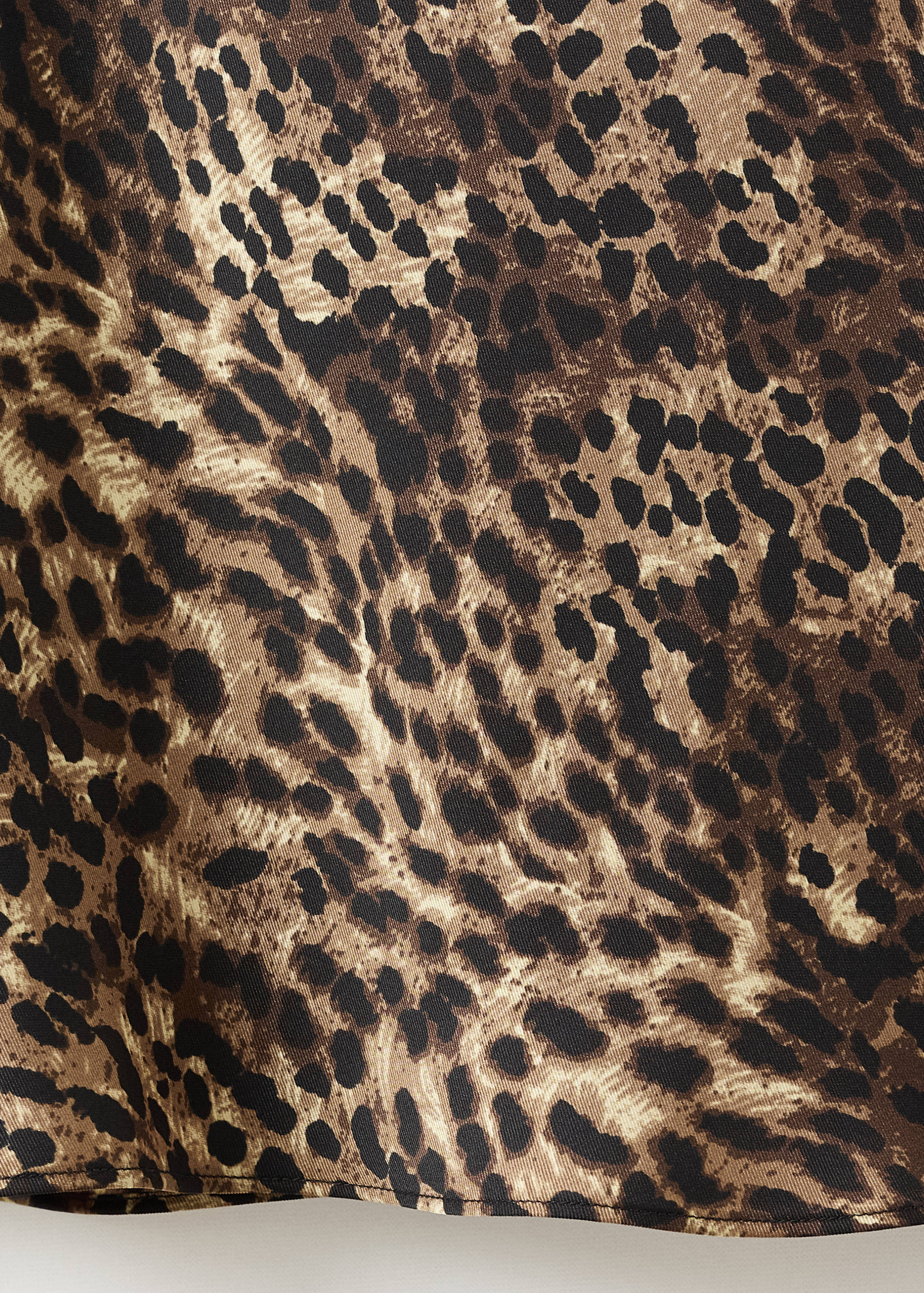 Satinierter Rock mit Leo-Print - Detail des Artikels 0