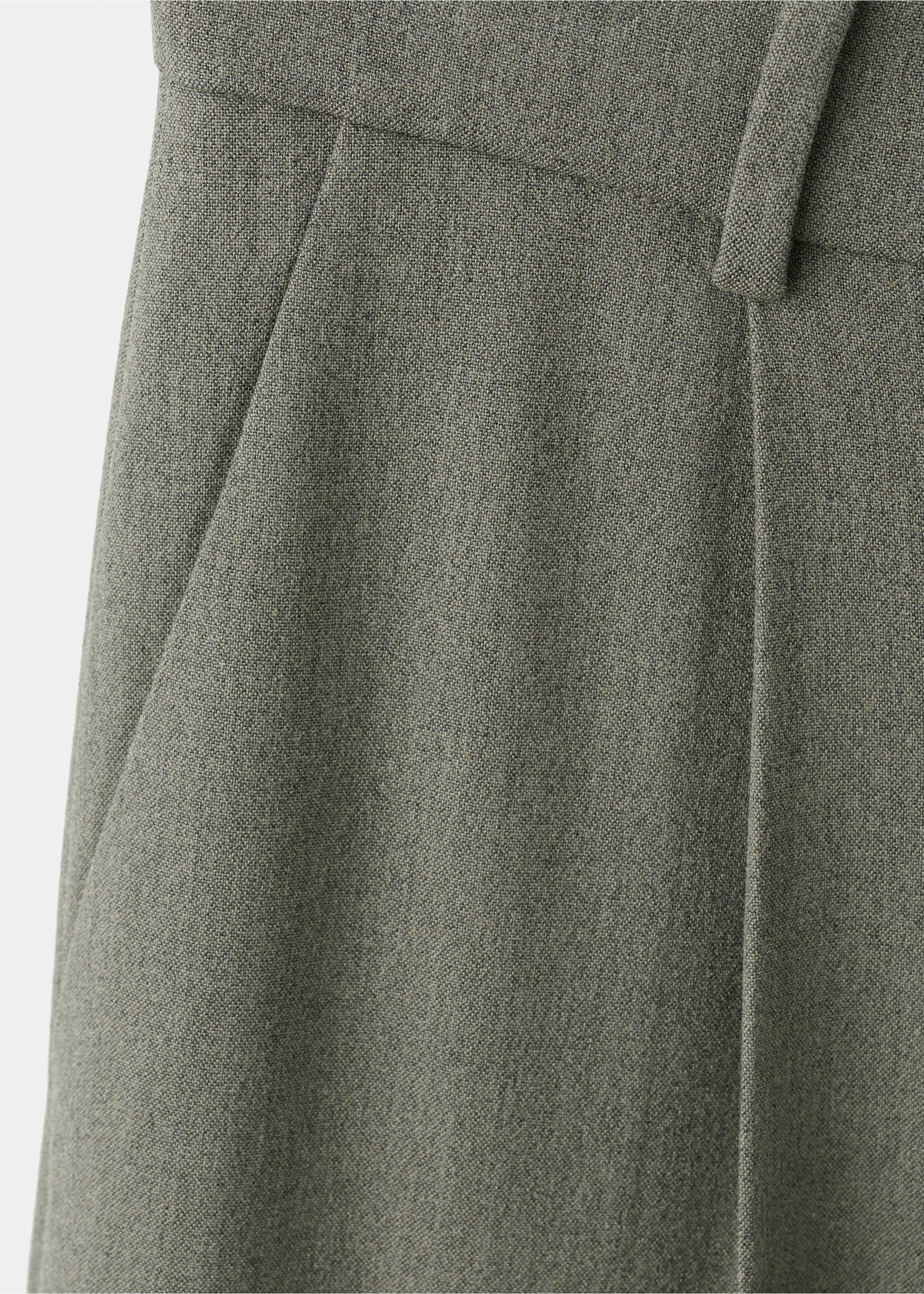 Pleated straight-leg suit trousers - Details of the article 0, Pastel Green. Ref: 17077818-00.