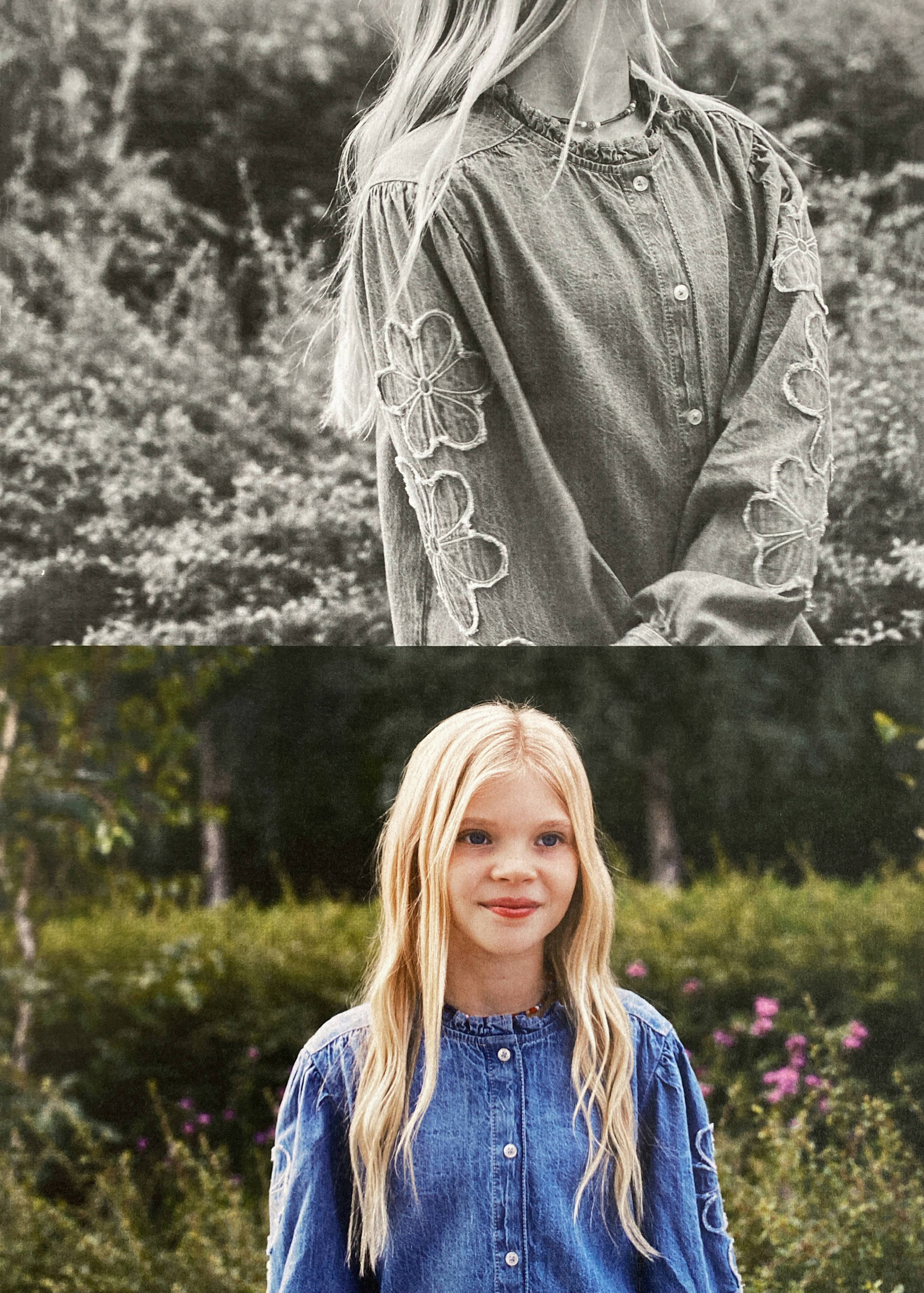 Broderad blus i denim - Detaljer om artikeln 5