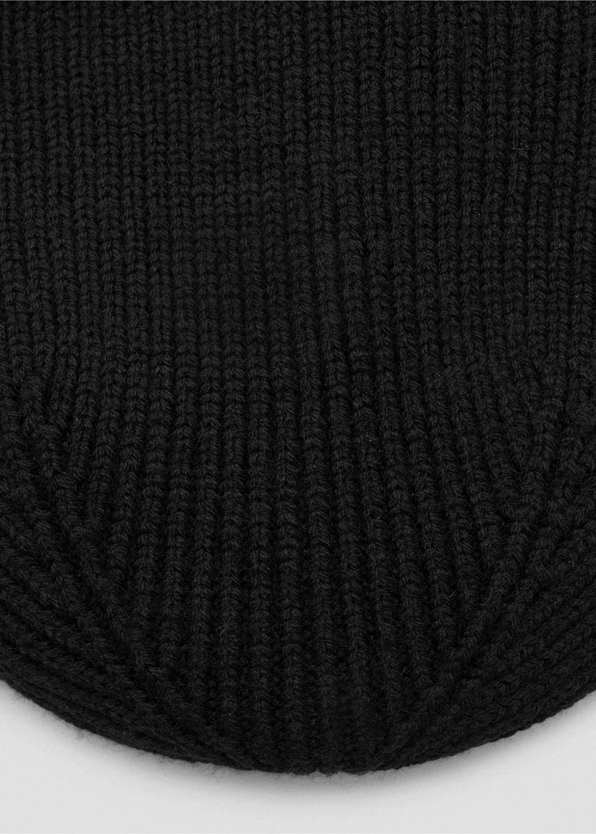 Rippstrick-Wollmütze - Detail des Artikels 1, Schwarz. Ref: 17077894-00.