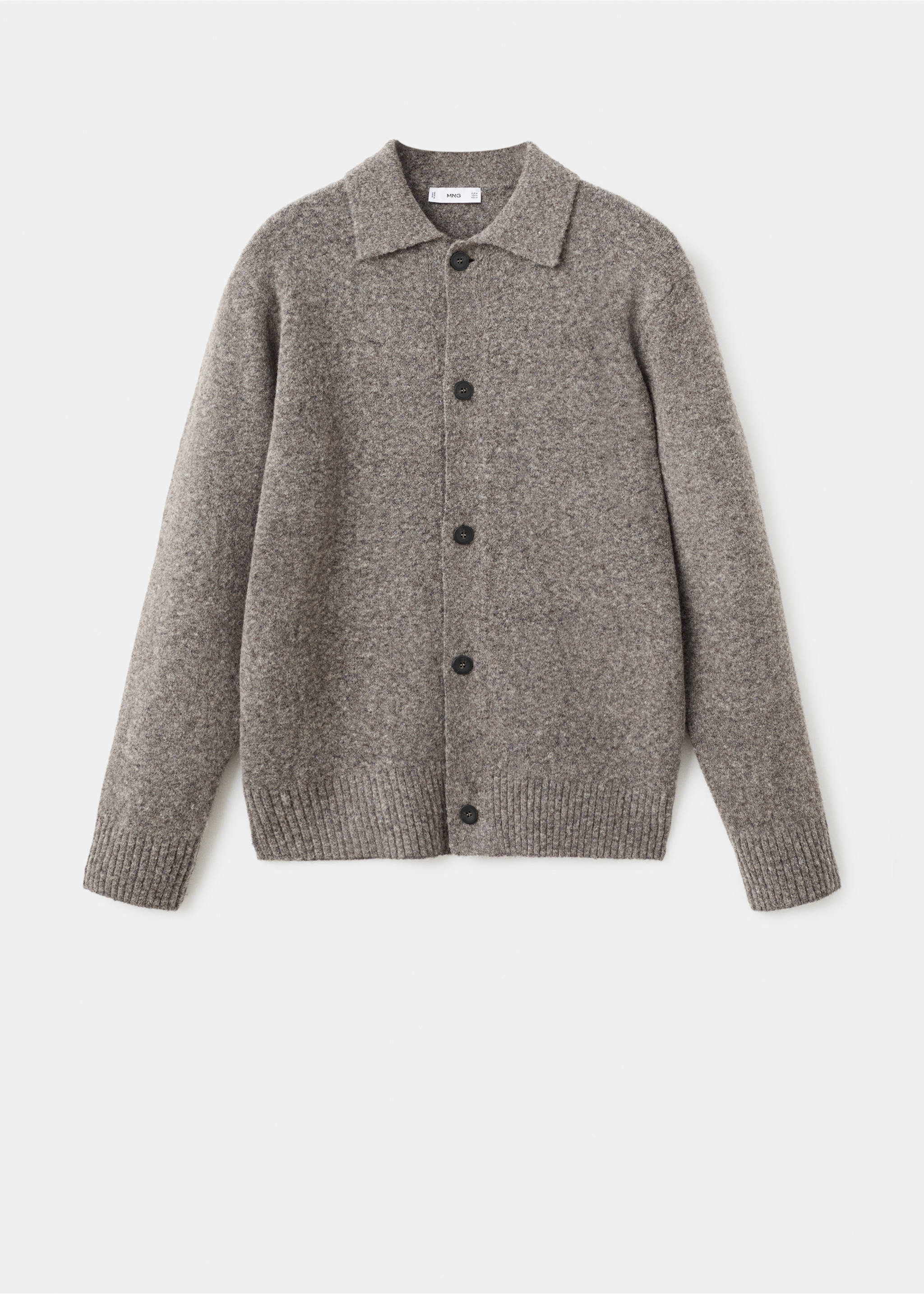 Gebreid vest van een wolblend - Artikel zonder model, Middenbruin. Ref: 17077896-00.