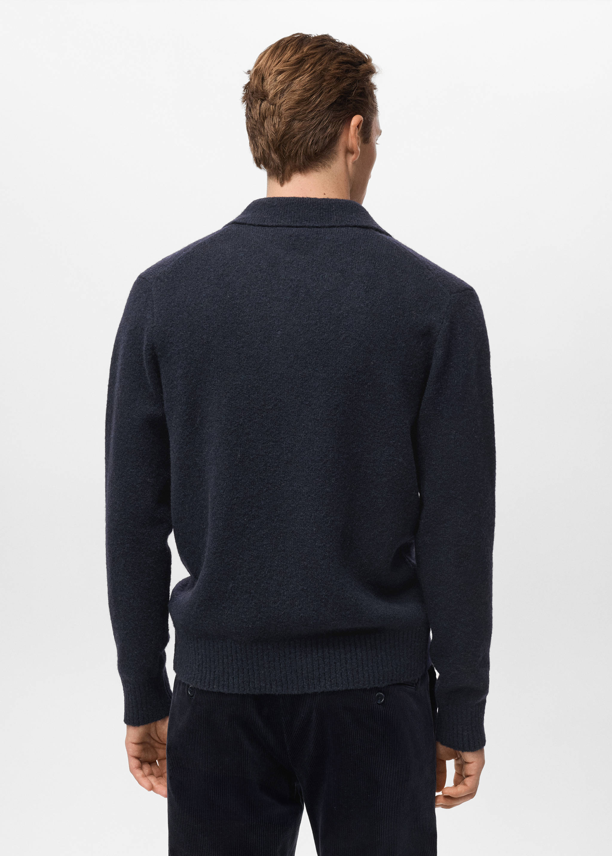 Gebreid vest van een wolblend - Achterkant van het artikel