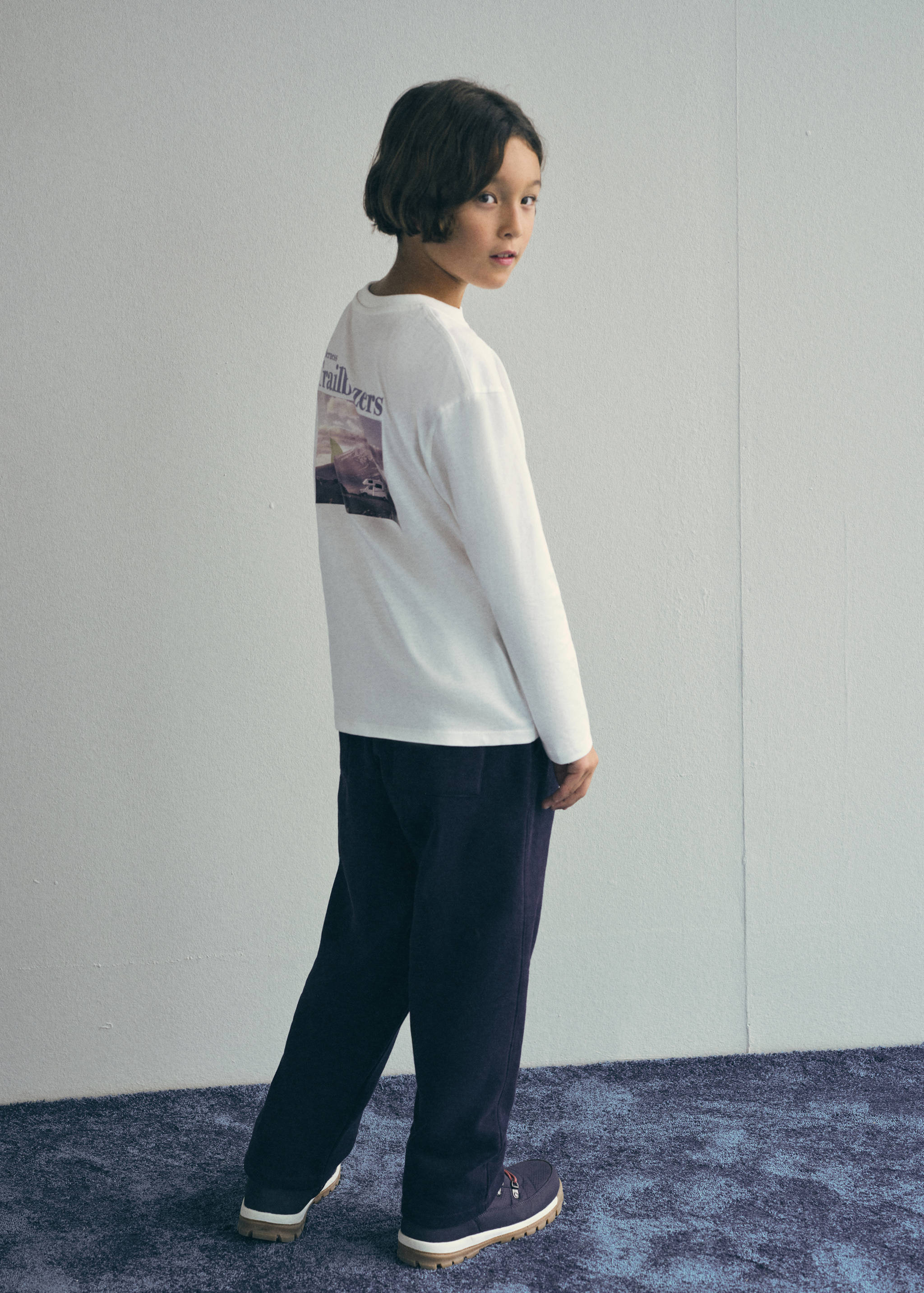 Cotton joggers with elastic waist - Details of the article 5