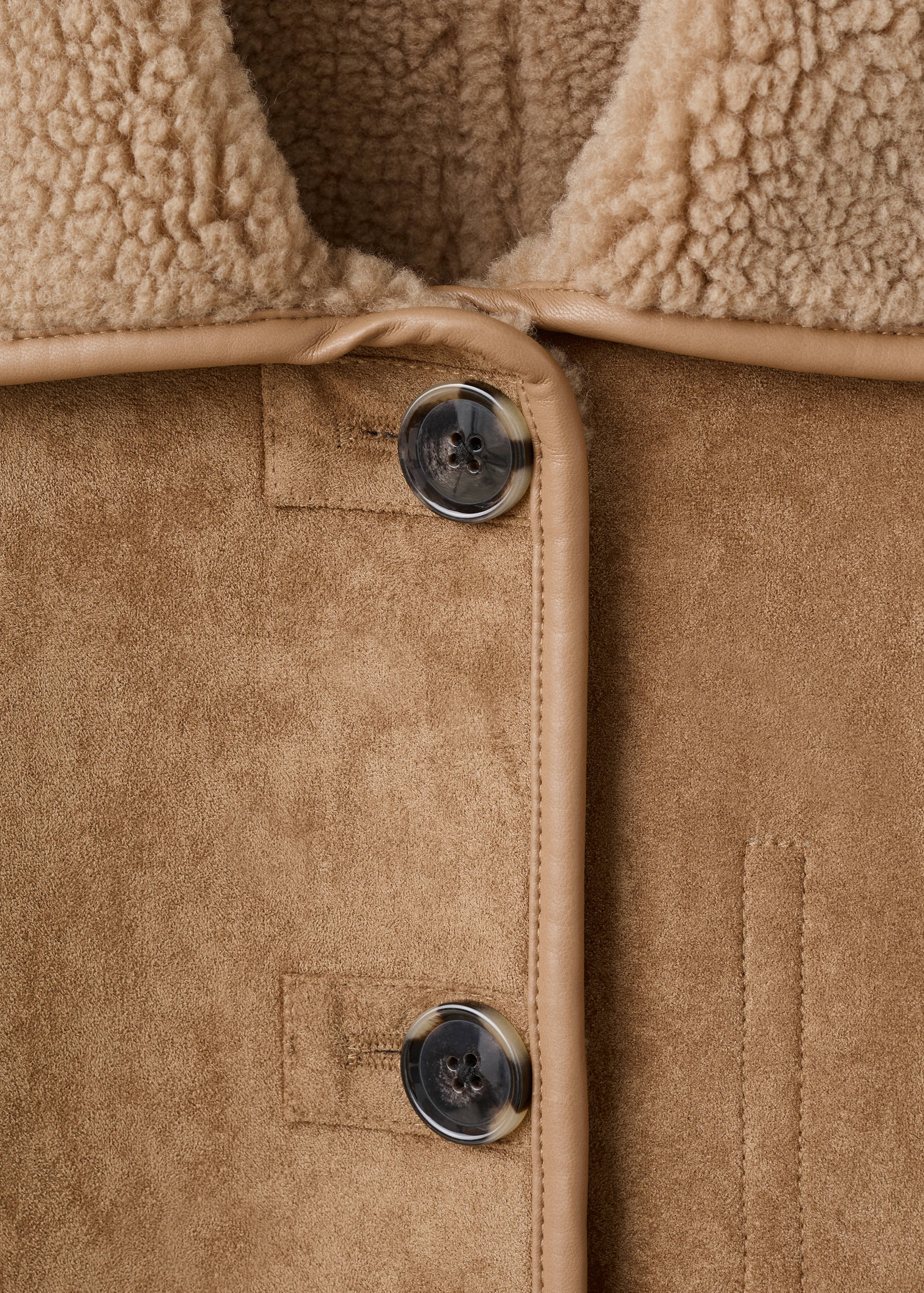 Faux-shearling leather-effect coat - Details of the article 8