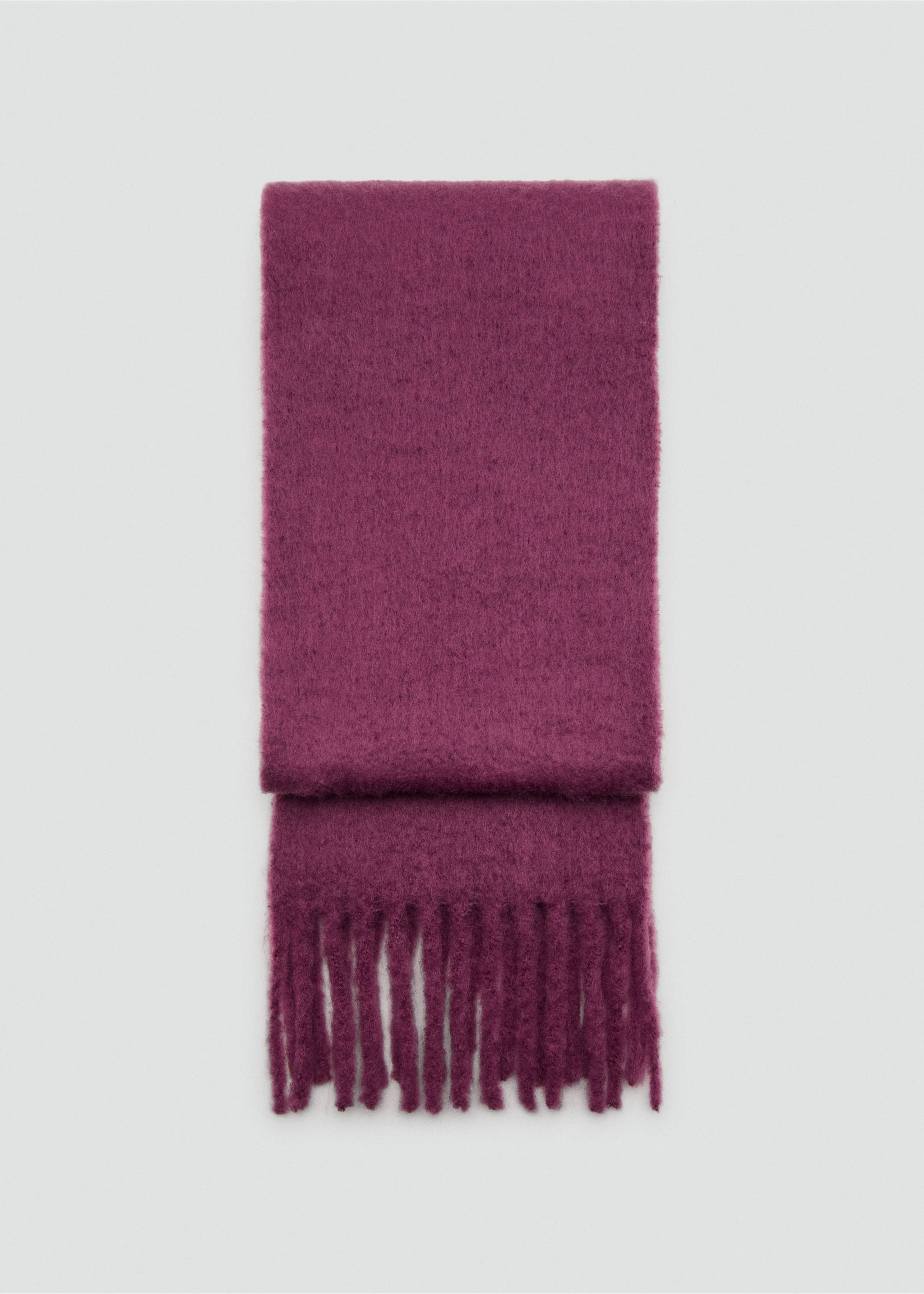 Fringed edge scarf - Article without model, Strawberry. Ref: 17077905-00.